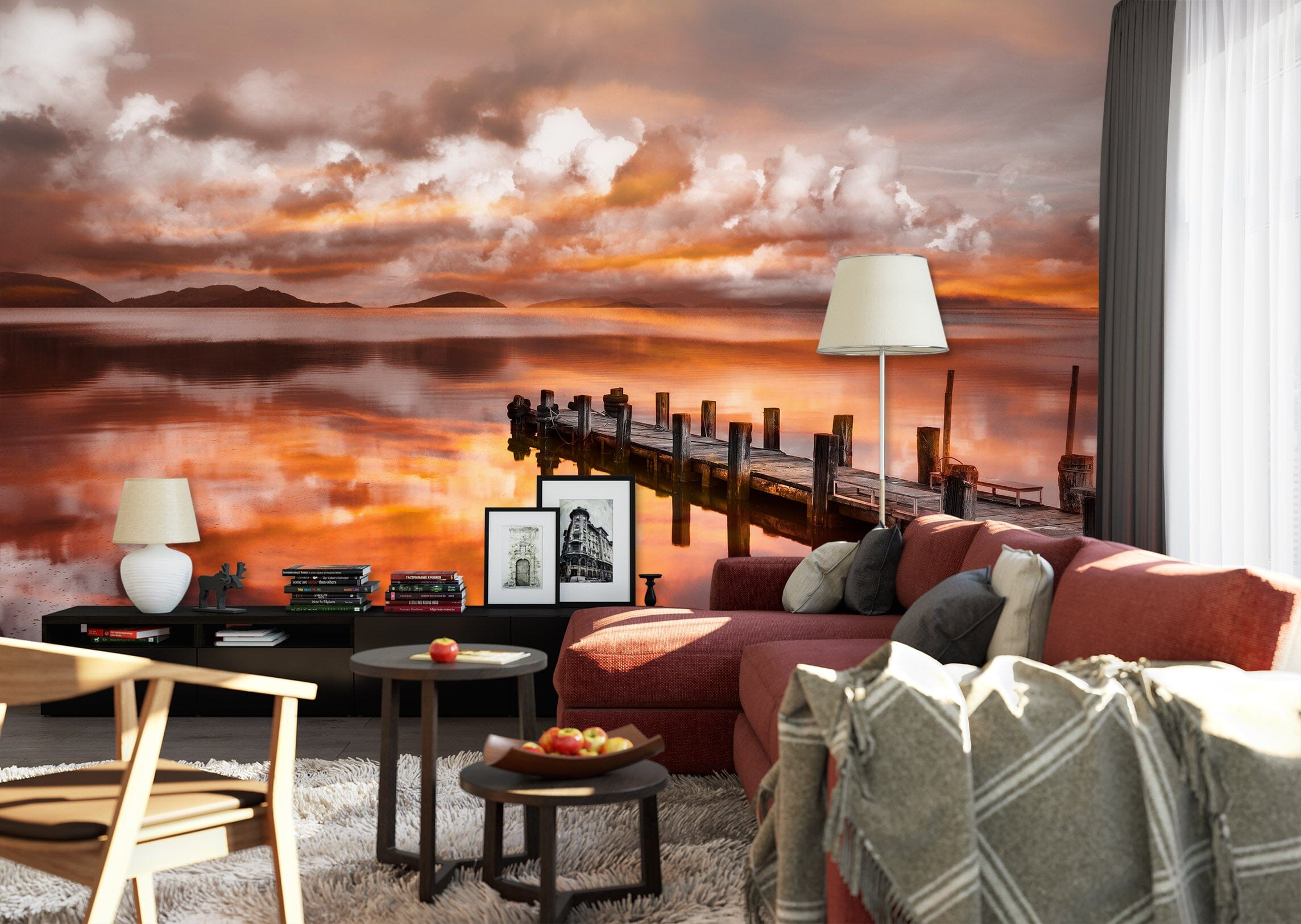3D Red Sky 1433 Marco Carmassi Wall Mural Wall Murals Wallpaper AJ Wallpaper 2