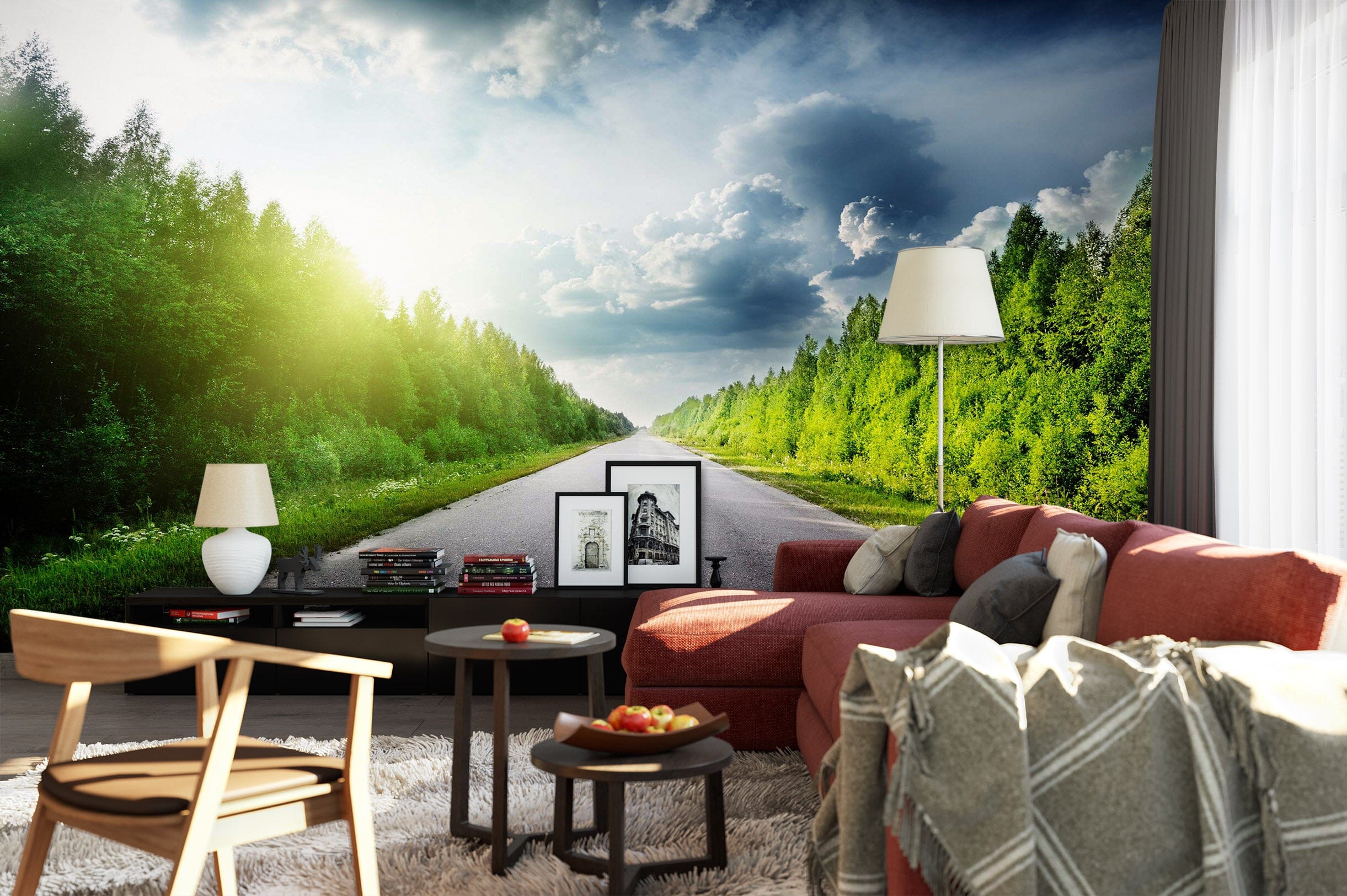 3D Highway Tree 1444 Wall Murals Wallpaper AJ Wallpaper 2