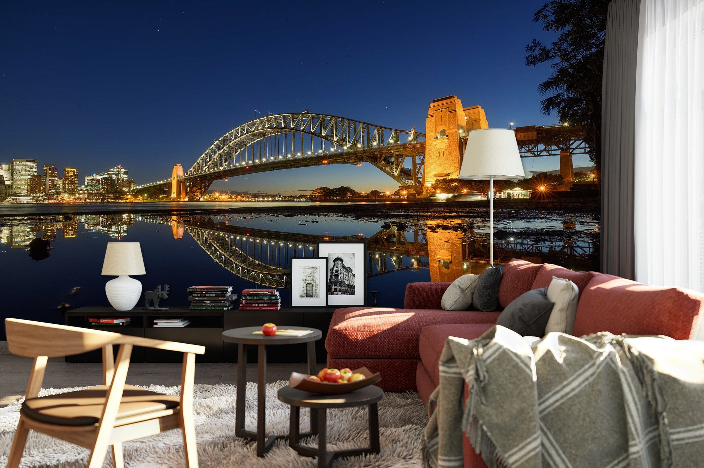 3D Night View Bridge 1468 Wall Murals Wallpaper AJ Wallpaper 2