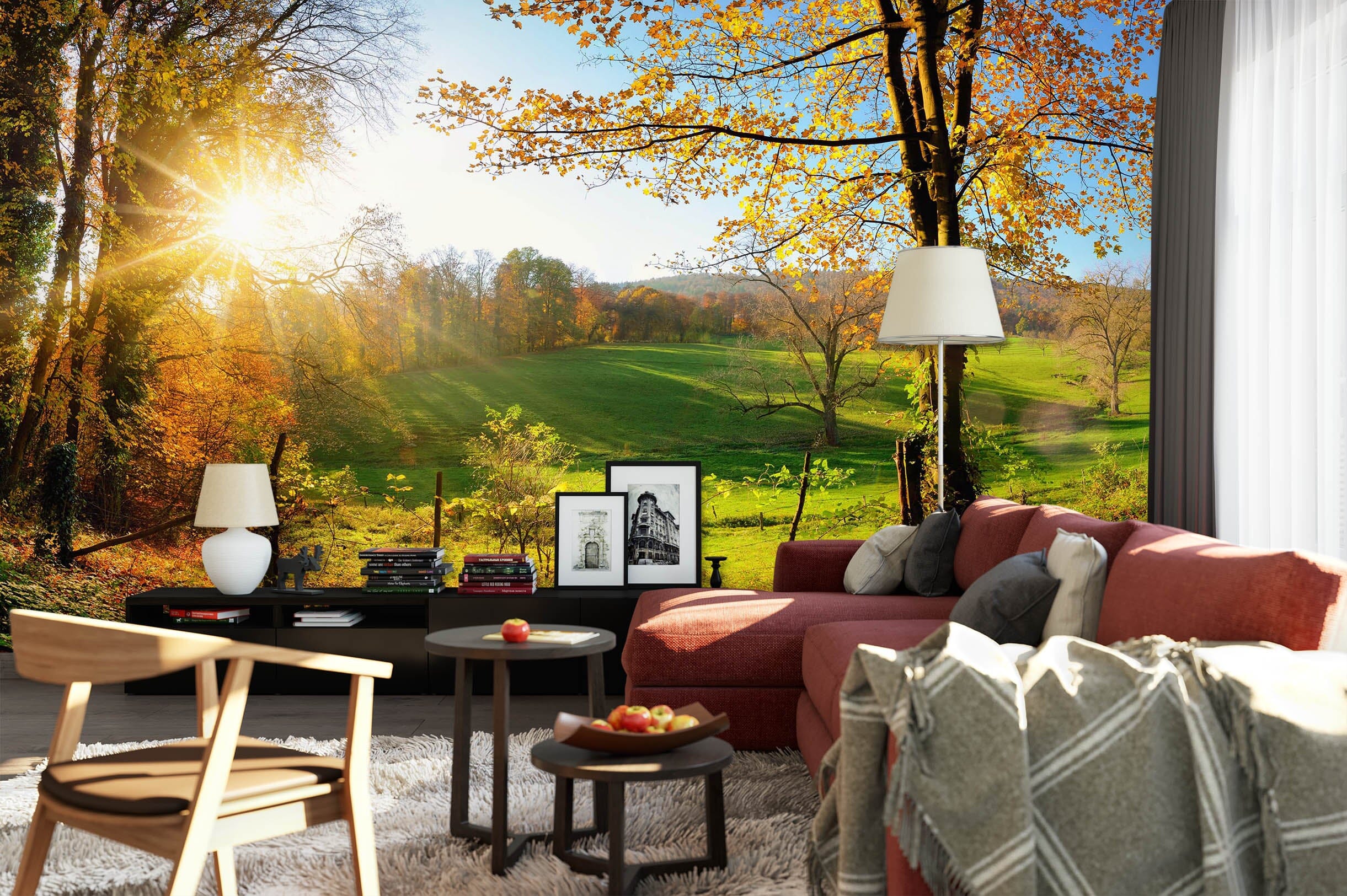 3D Yellow Autumn 1462 Wall Murals Wallpaper AJ Wallpaper 2