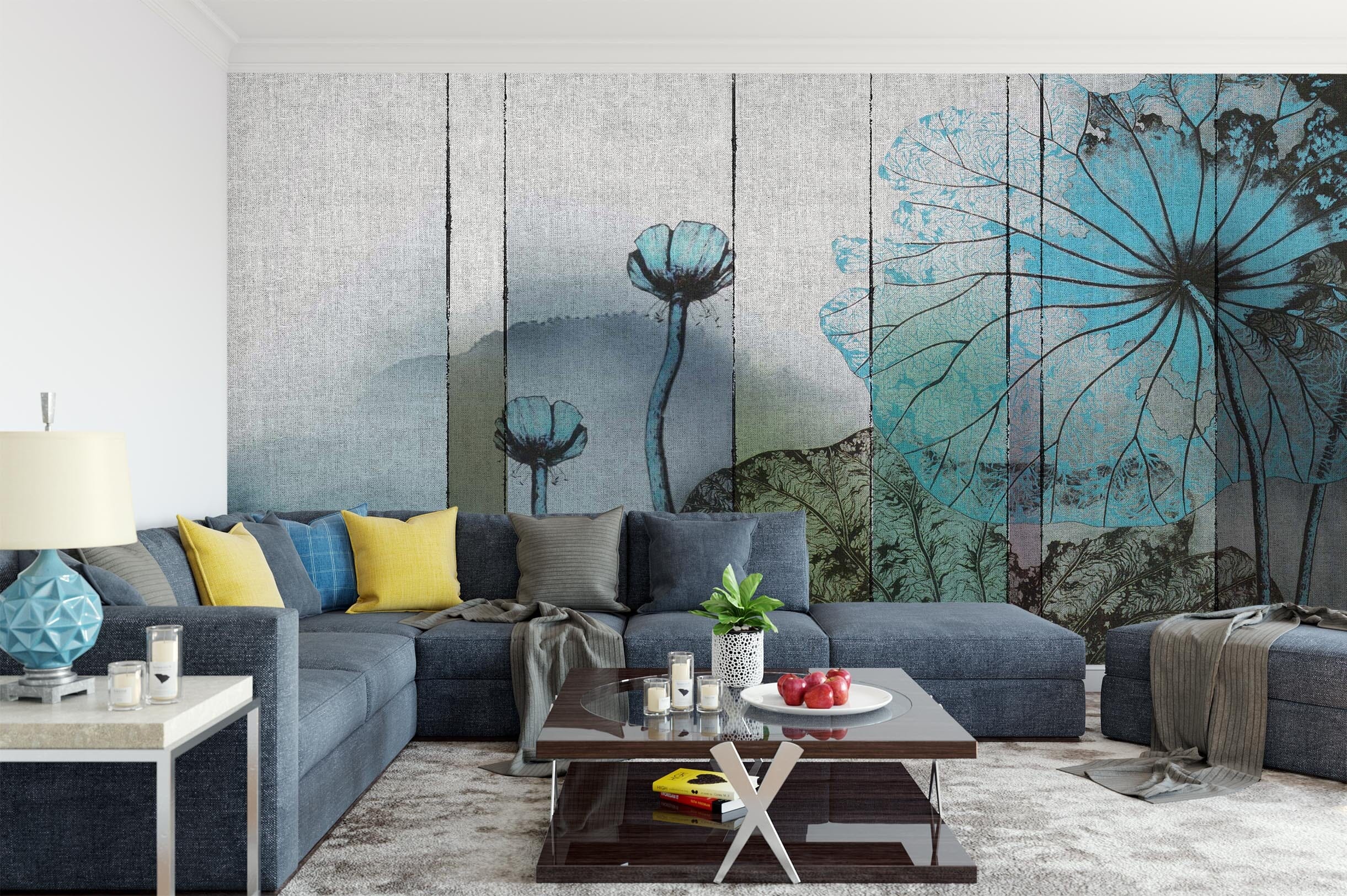 3D Ink Painting Lotus 1510 Wall Murals Wallpaper AJ Wallpaper 2