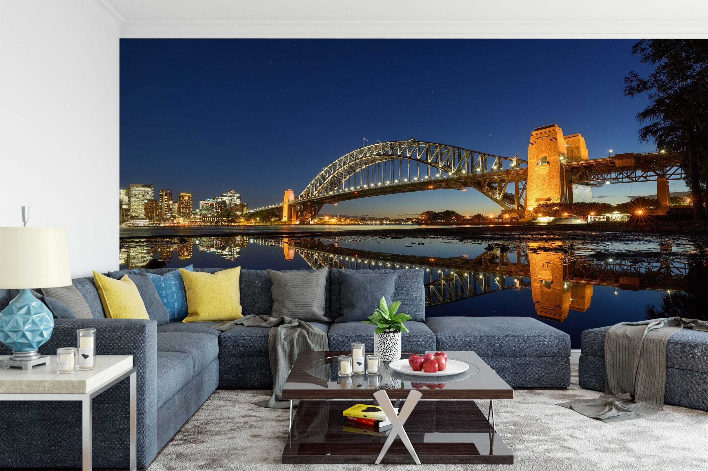 3D Night View Bridge 1468 Wall Murals Wallpaper AJ Wallpaper 2