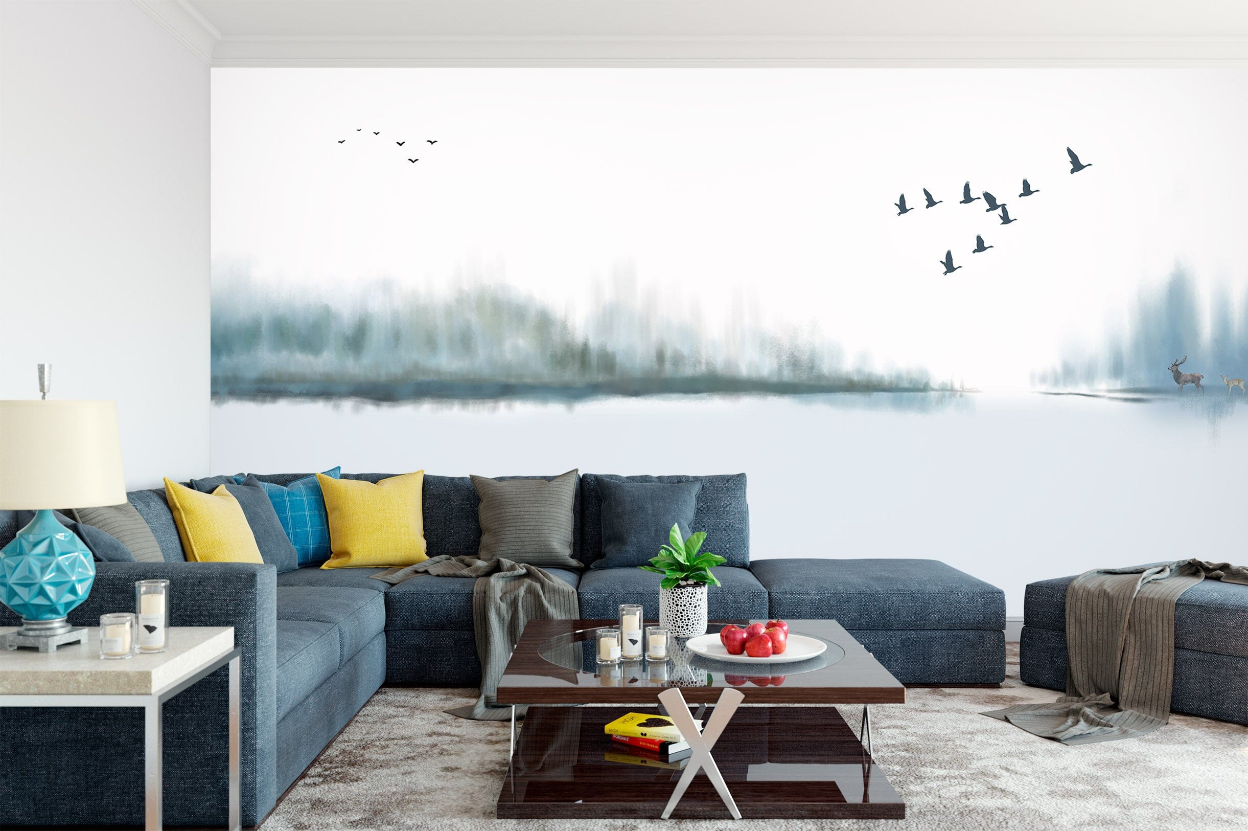 3D River Birds 1426 Wall Murals Wallpaper AJ Wallpaper 2