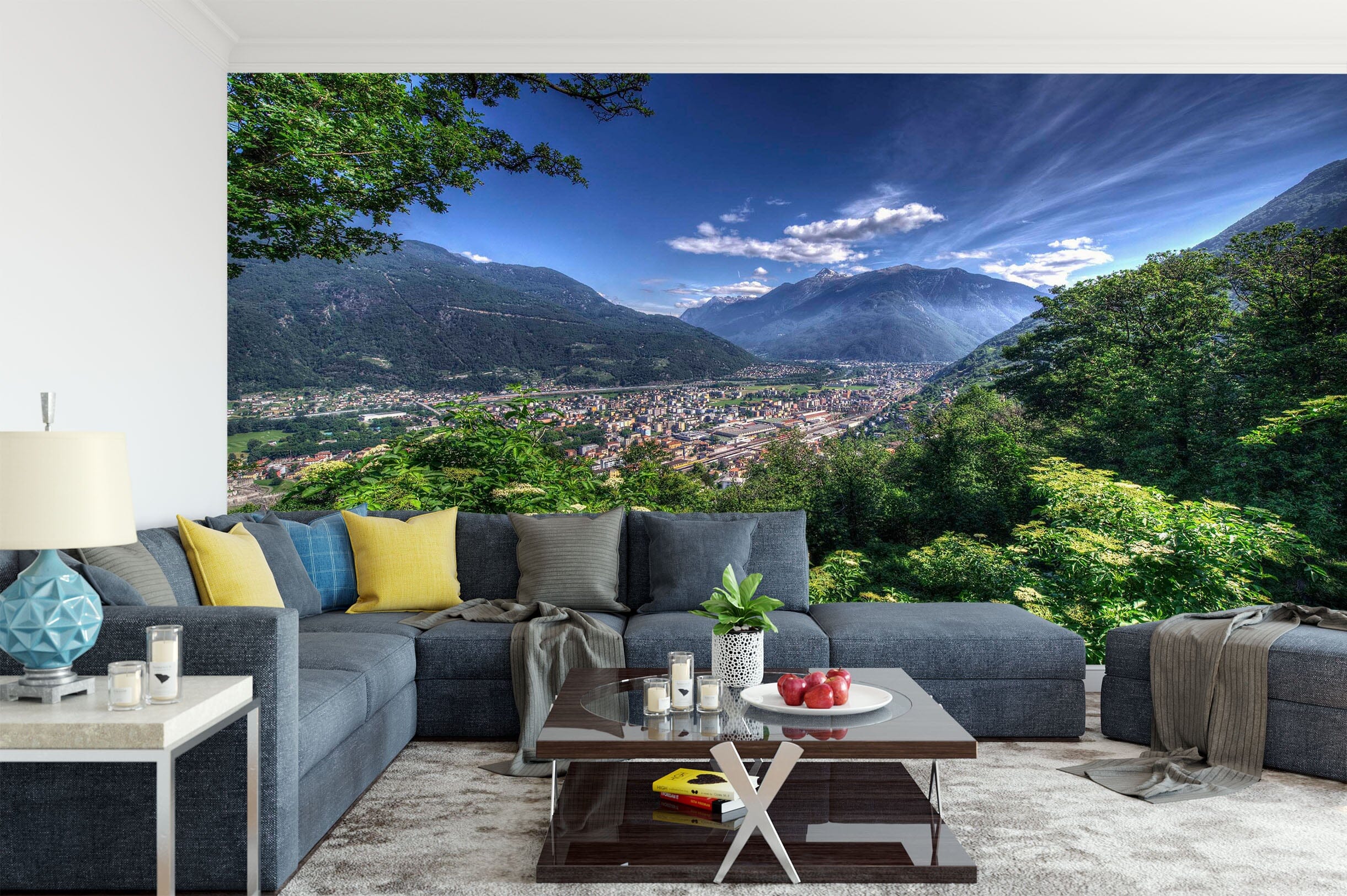 3D Mountain Woods 1501 Wall Murals Wallpaper AJ Wallpaper 2
