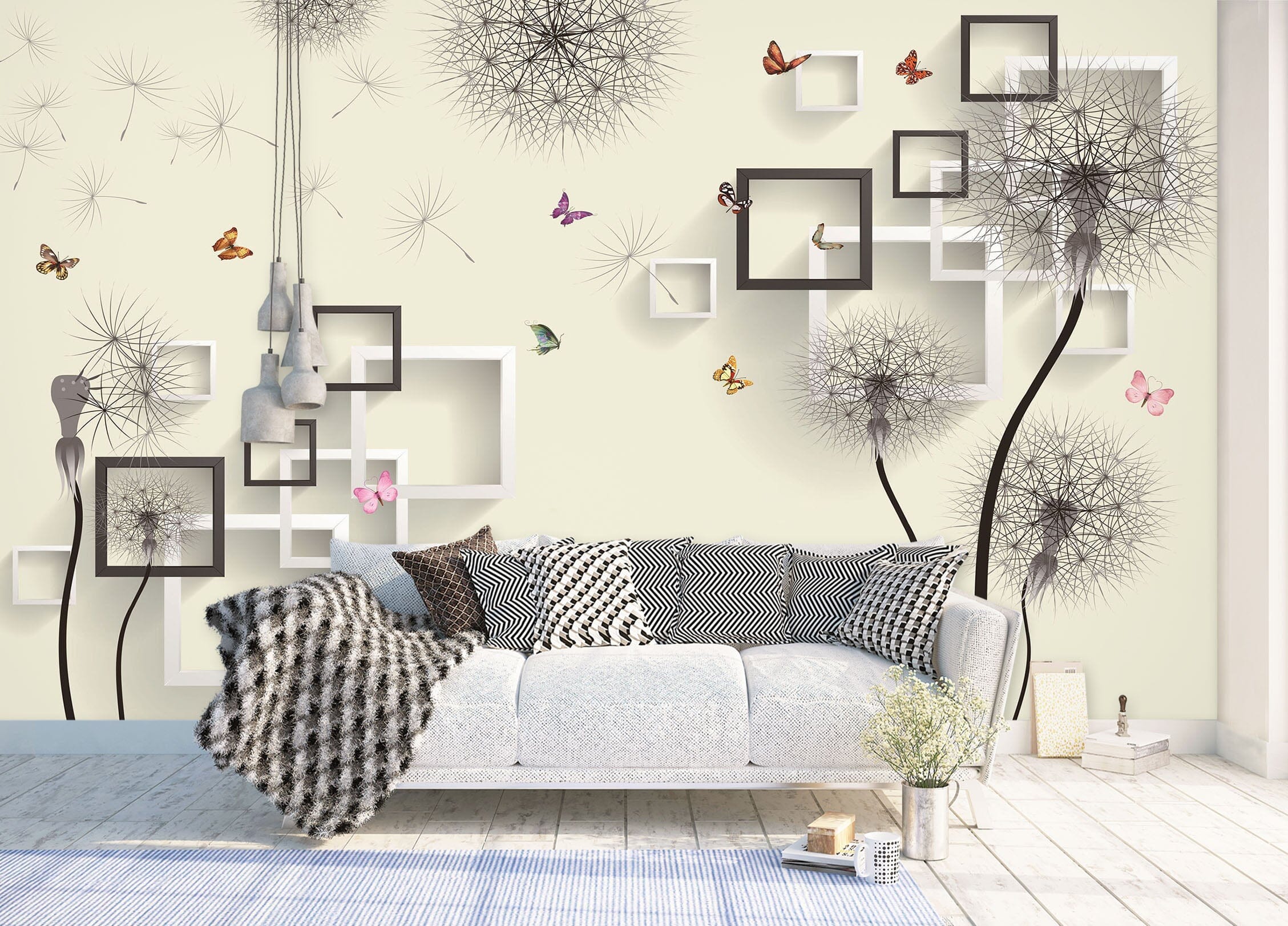 3D Modern Square 1543 Wall Murals Wallpaper AJ Wallpaper 2