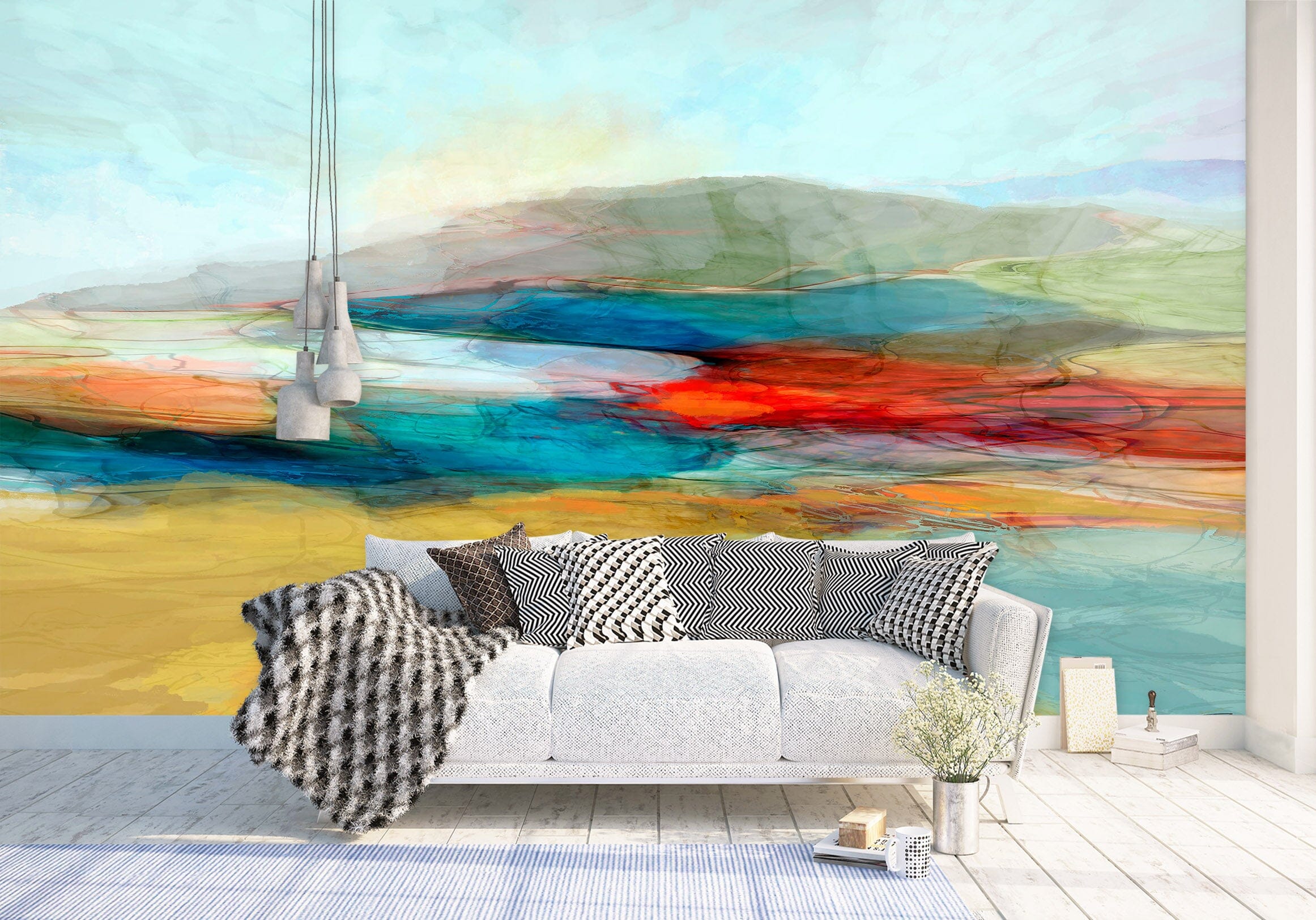 3D Colored Lake 1547 Michael Tienhaara Wall Mural Wall Murals Wallpaper AJ Wallpaper 2