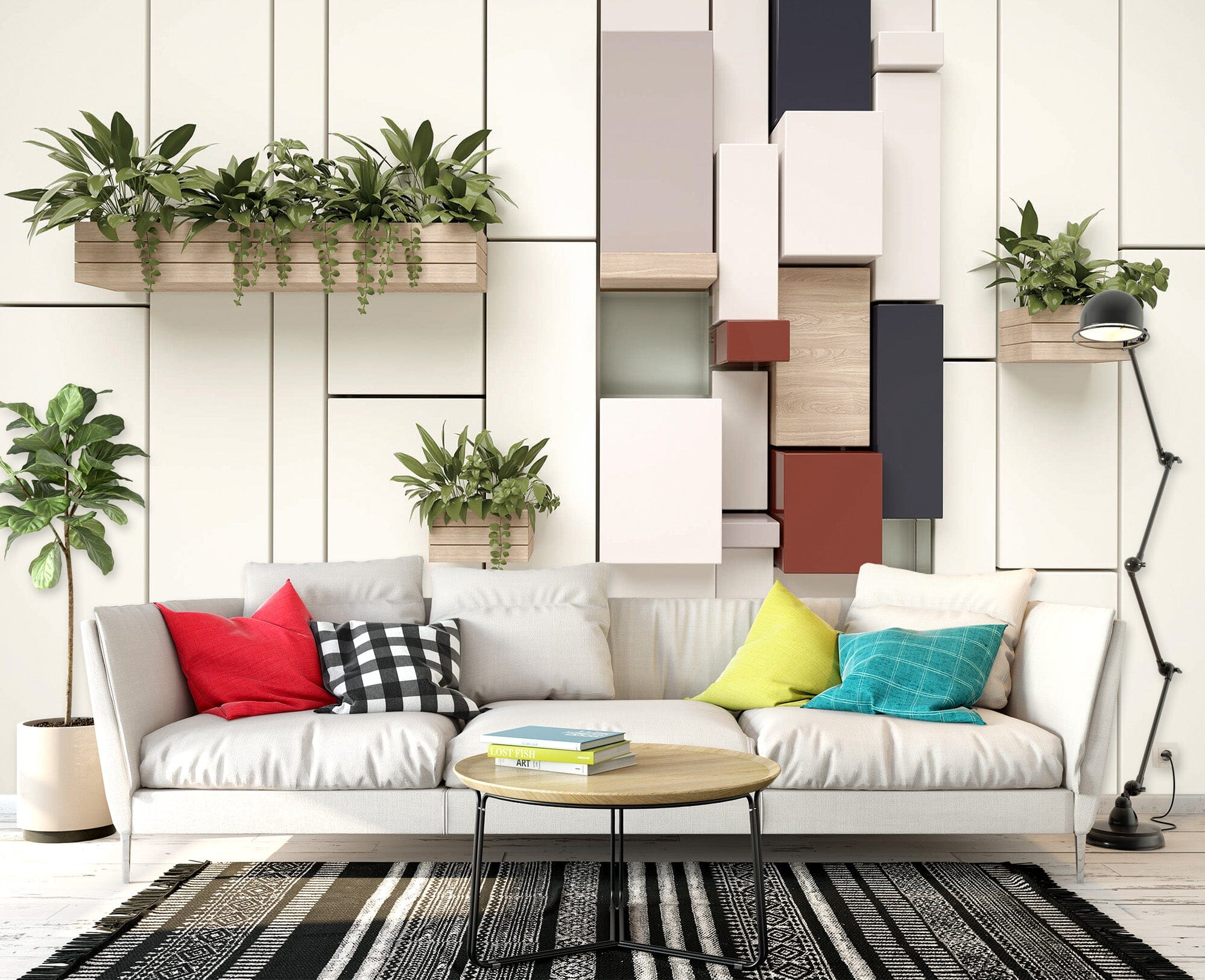 3D Green Plant 1460 Wall Murals Wallpaper AJ Wallpaper 2