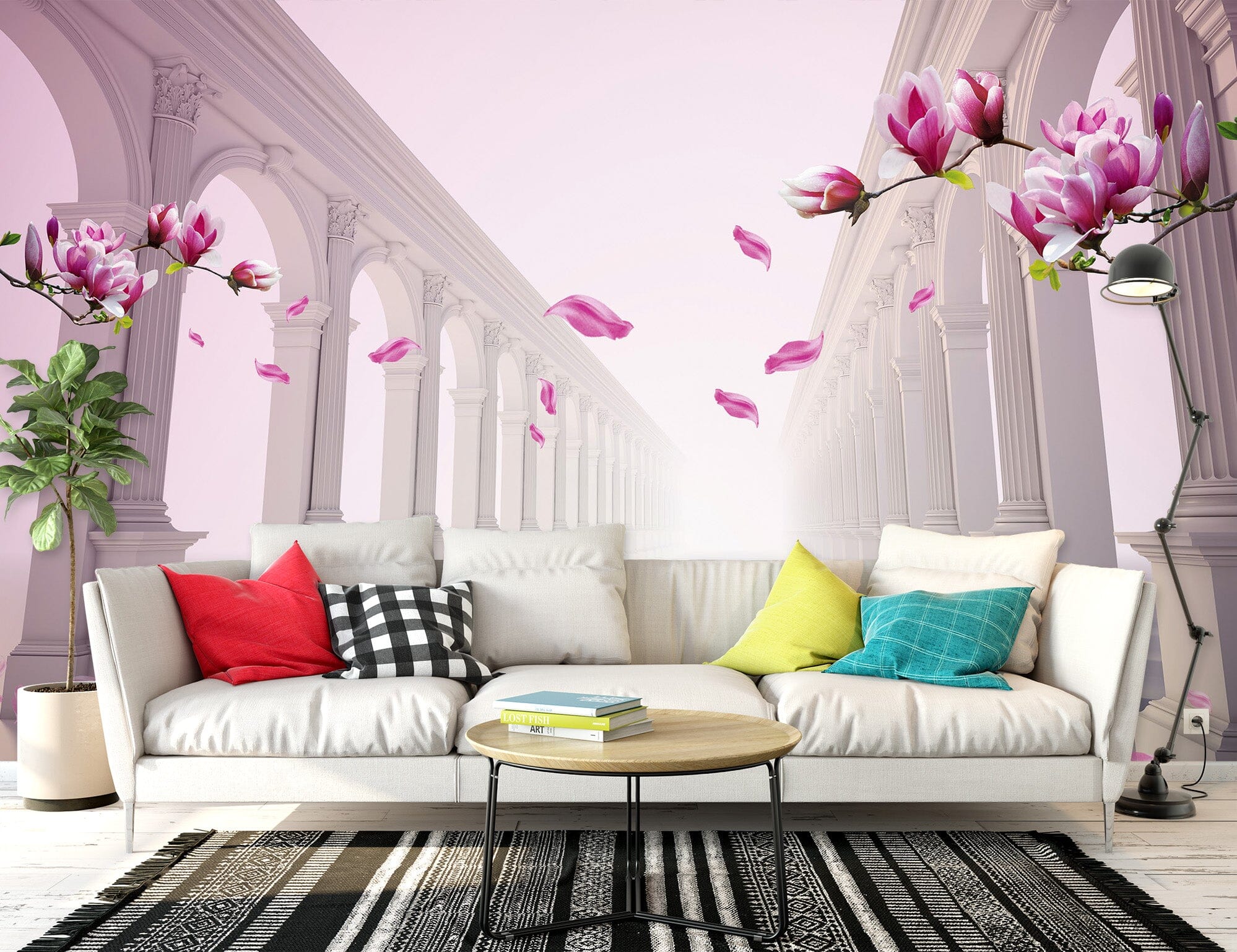 3D Peach Petals 1495 Wall Murals Wallpaper AJ Wallpaper 2