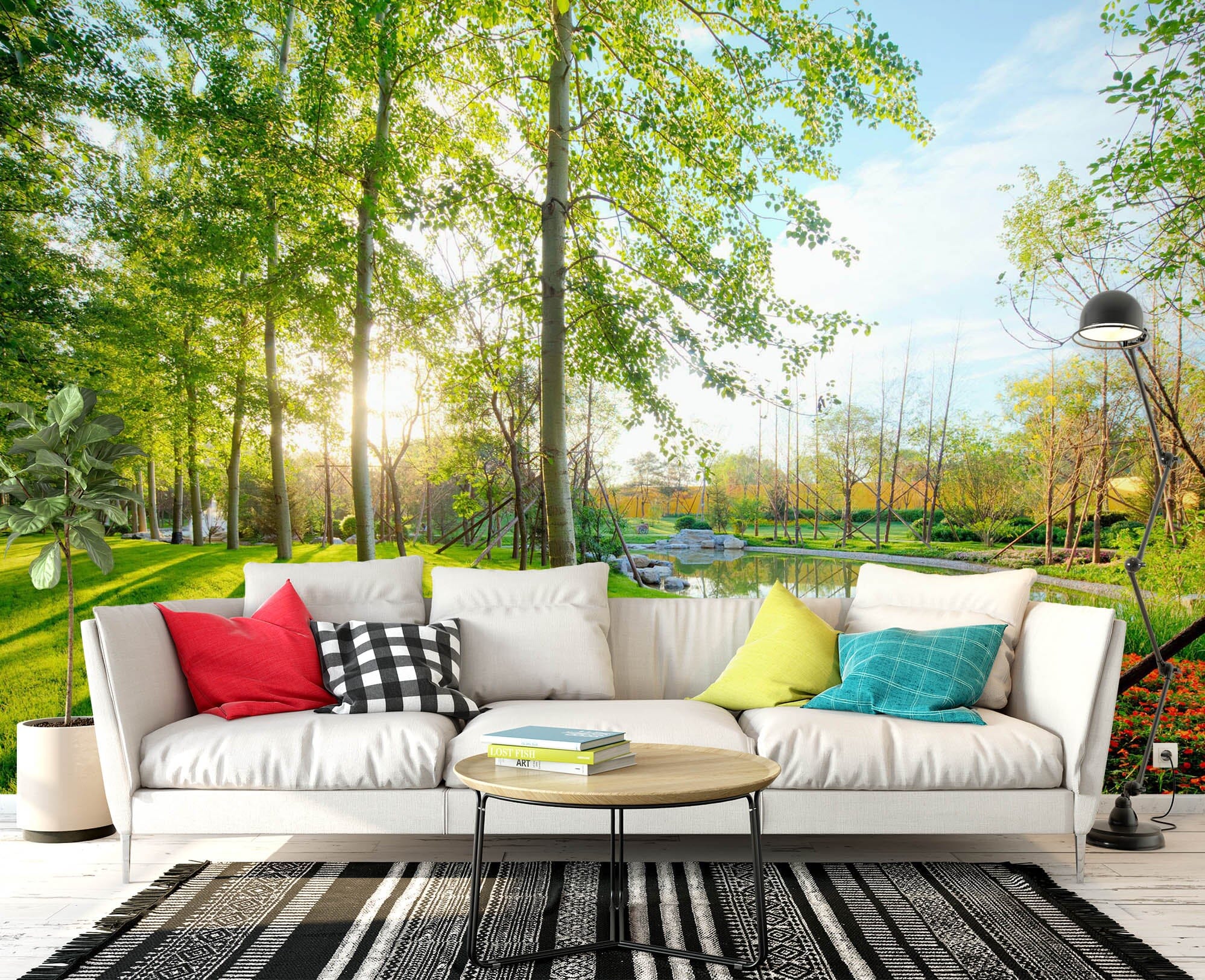 3D Woods Sun 1509 Wall Murals Wallpaper AJ Wallpaper 2