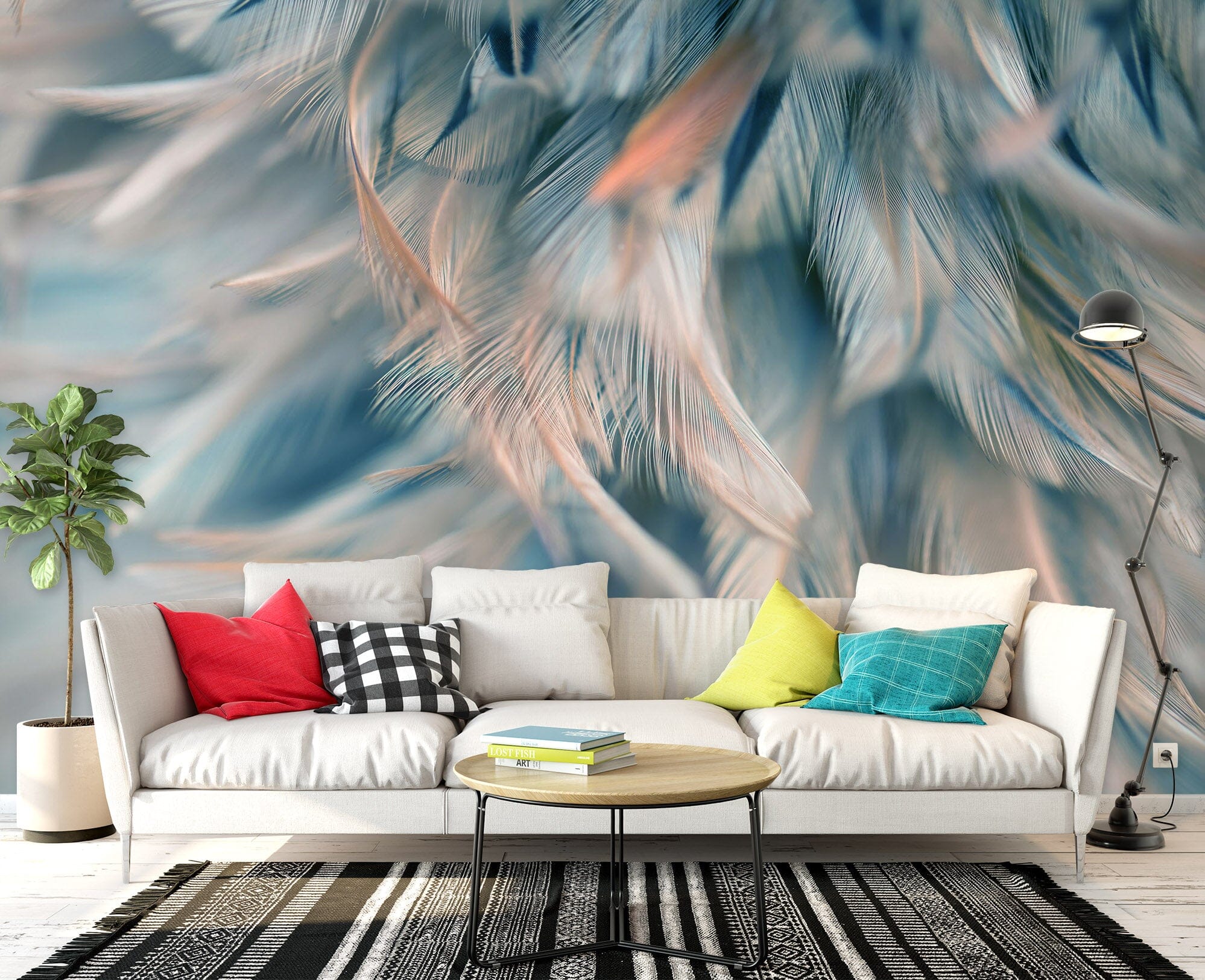 3D Feather 1473 Wall Murals Wallpaper AJ Wallpaper 2