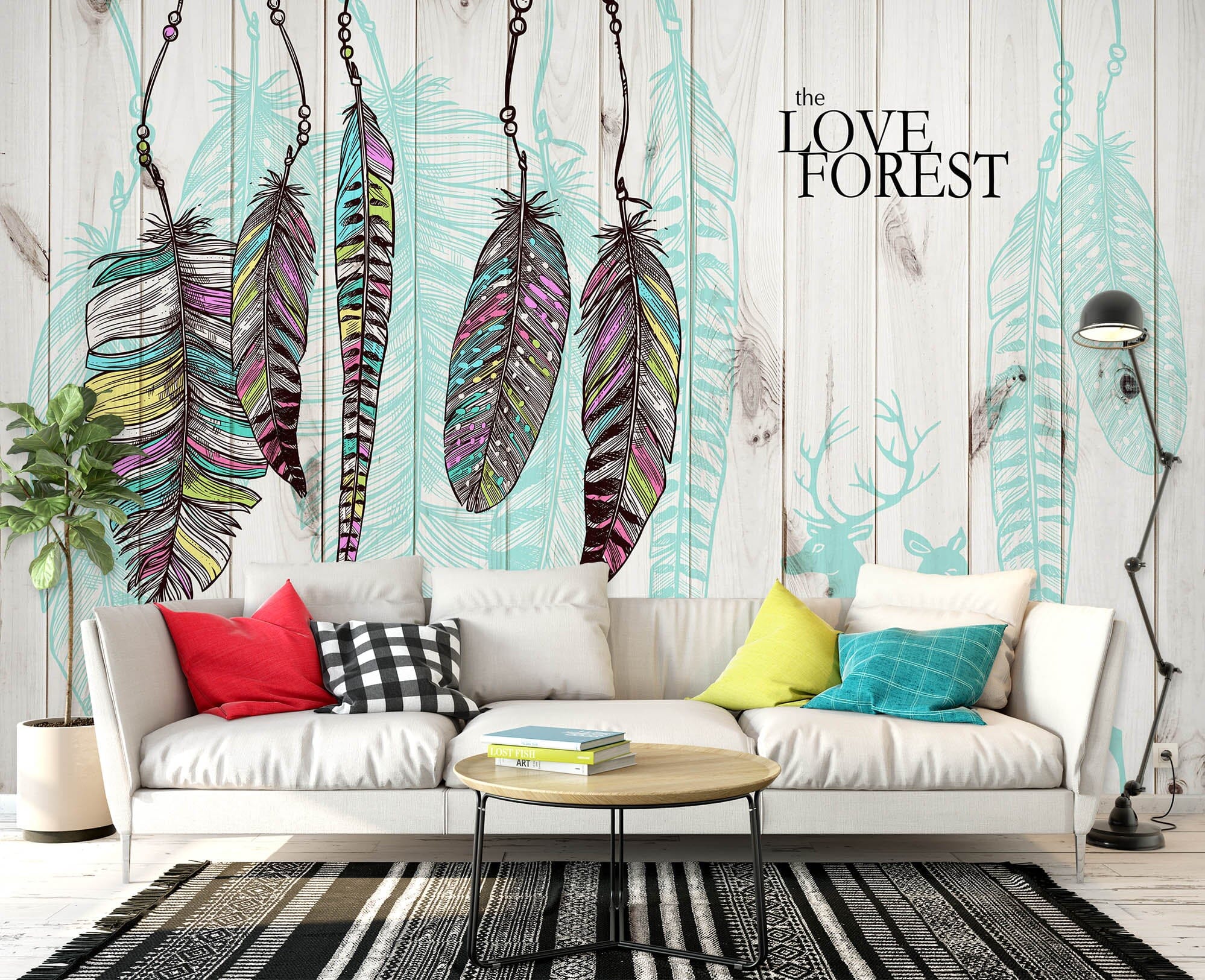 3D Colored Leaves 1455 Wall Murals Wallpaper AJ Wallpaper 2
