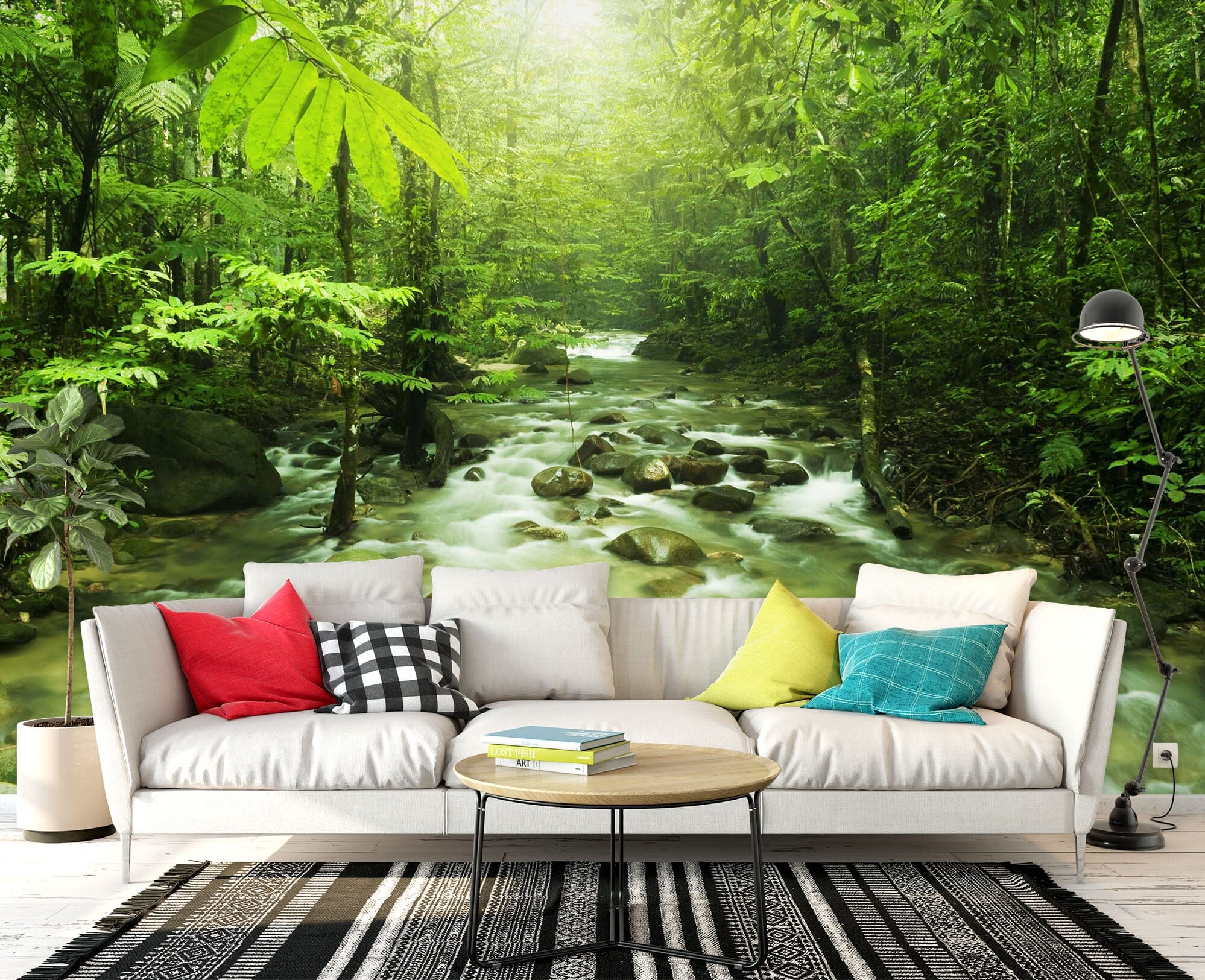 3D Stream Stones 1437 Wall Murals Wallpaper AJ Wallpaper 2