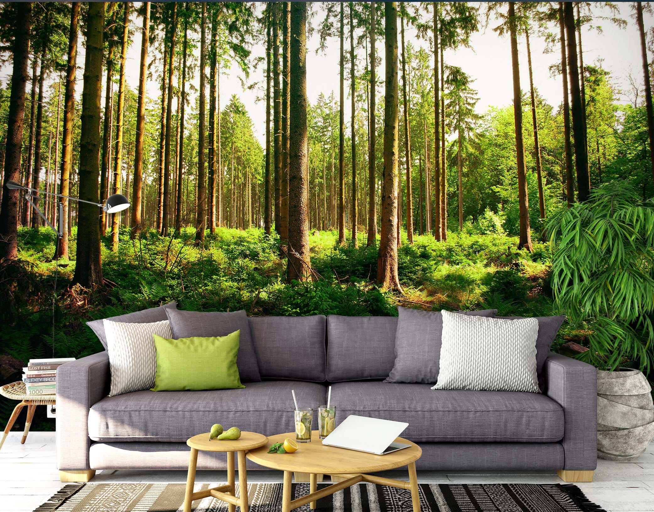 3D Green Forest 1508 Wall Murals Wallpaper AJ Wallpaper 2