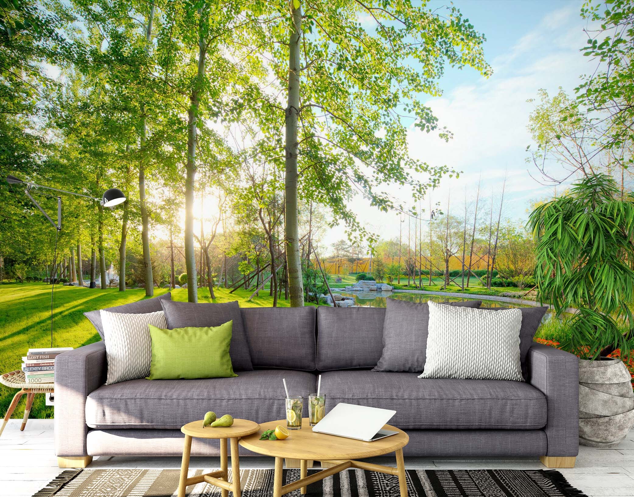 3D Woods Sun 1509 Wall Murals Wallpaper AJ Wallpaper 2