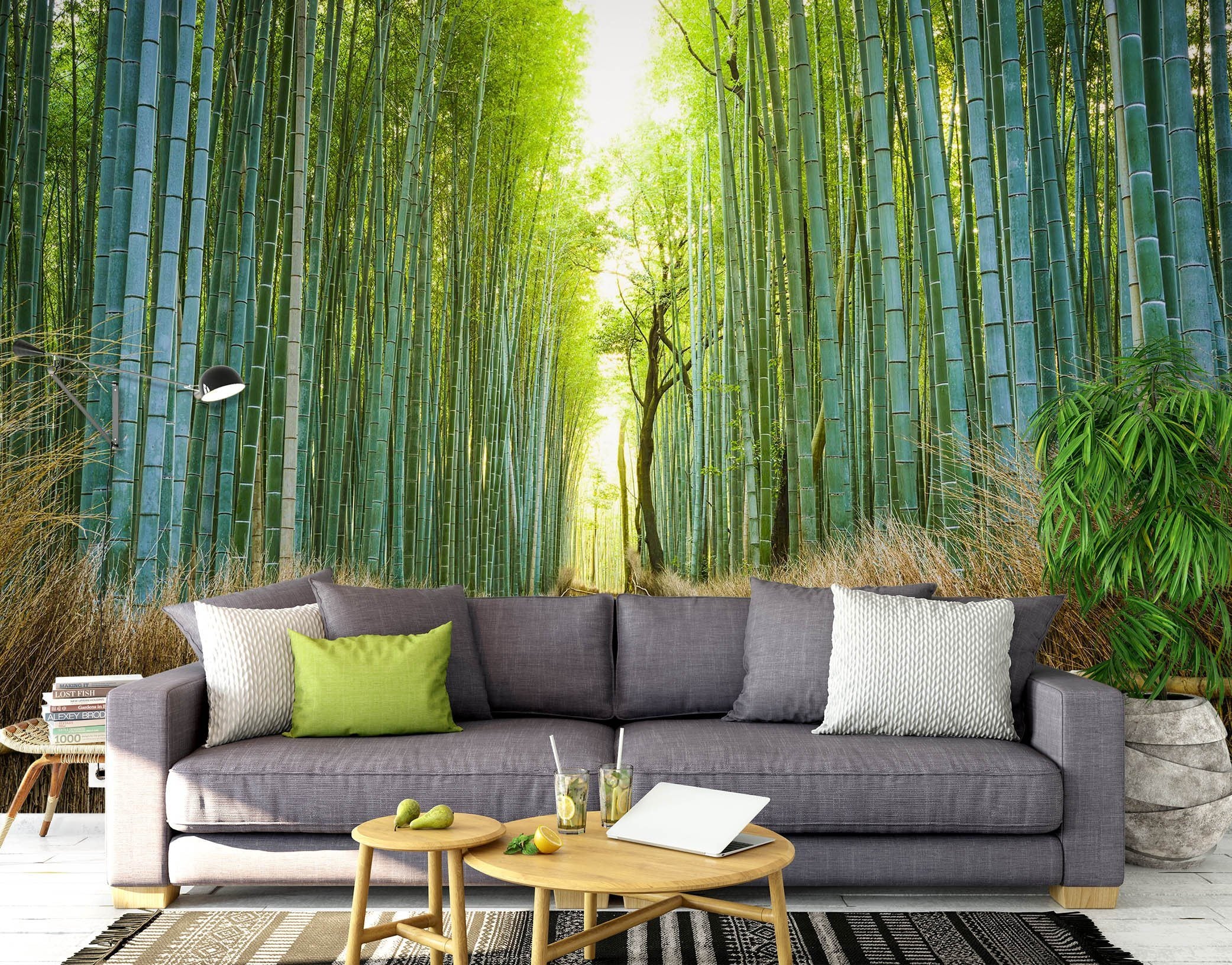 3D Bamboo Forest 1526 Wall Murals Wallpaper AJ Wallpaper 2