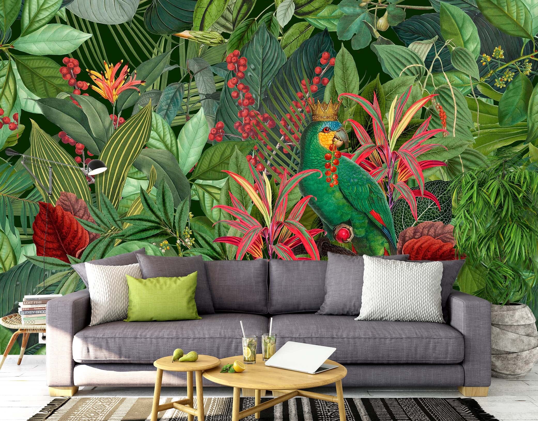 3D Forest Flowers 1002 Andrea haase Wall Mural Wall Murals Wallpaper AJ Wallpaper 2