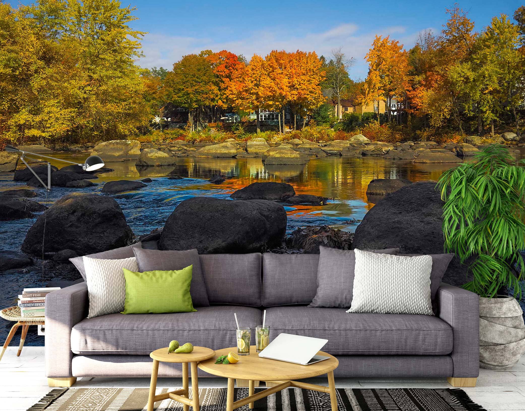 3D Autumn Forest 114 Jerry LoFaro Wall Mural Wall Murals Wallpaper AJ Wallpaper 2