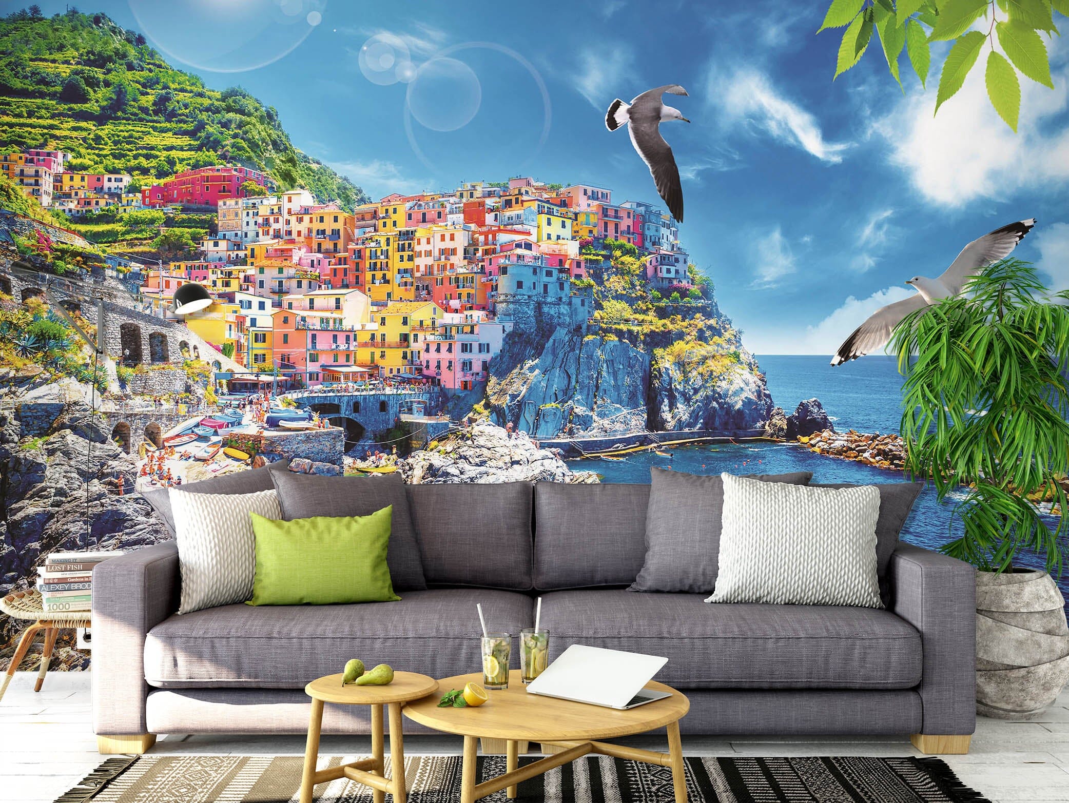 3D Seaside City 007 Wall Murals Wallpaper AJ Wallpaper 2