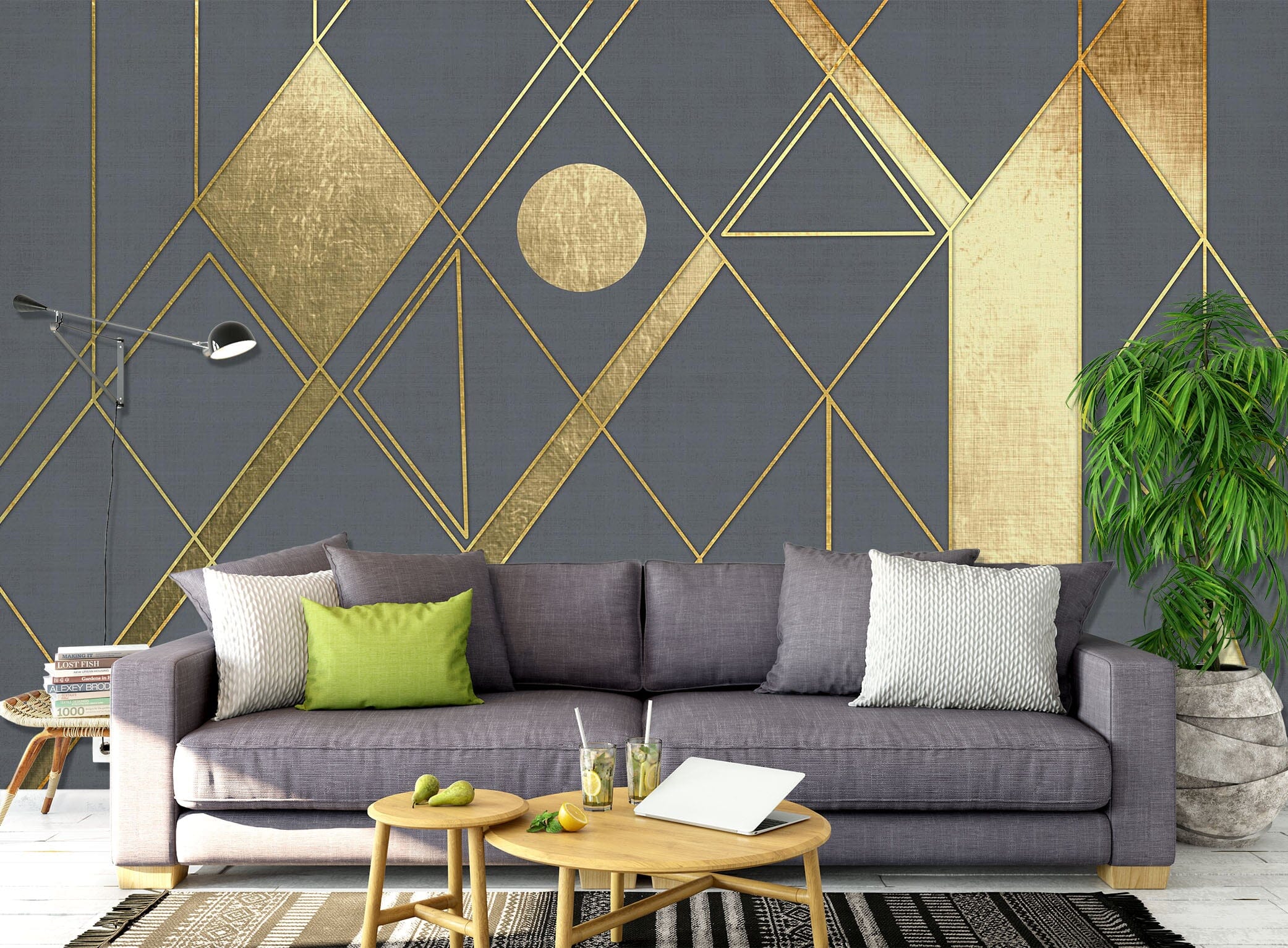 3D Gold Pattern 1461 Wall Murals Wallpaper AJ Wallpaper 2