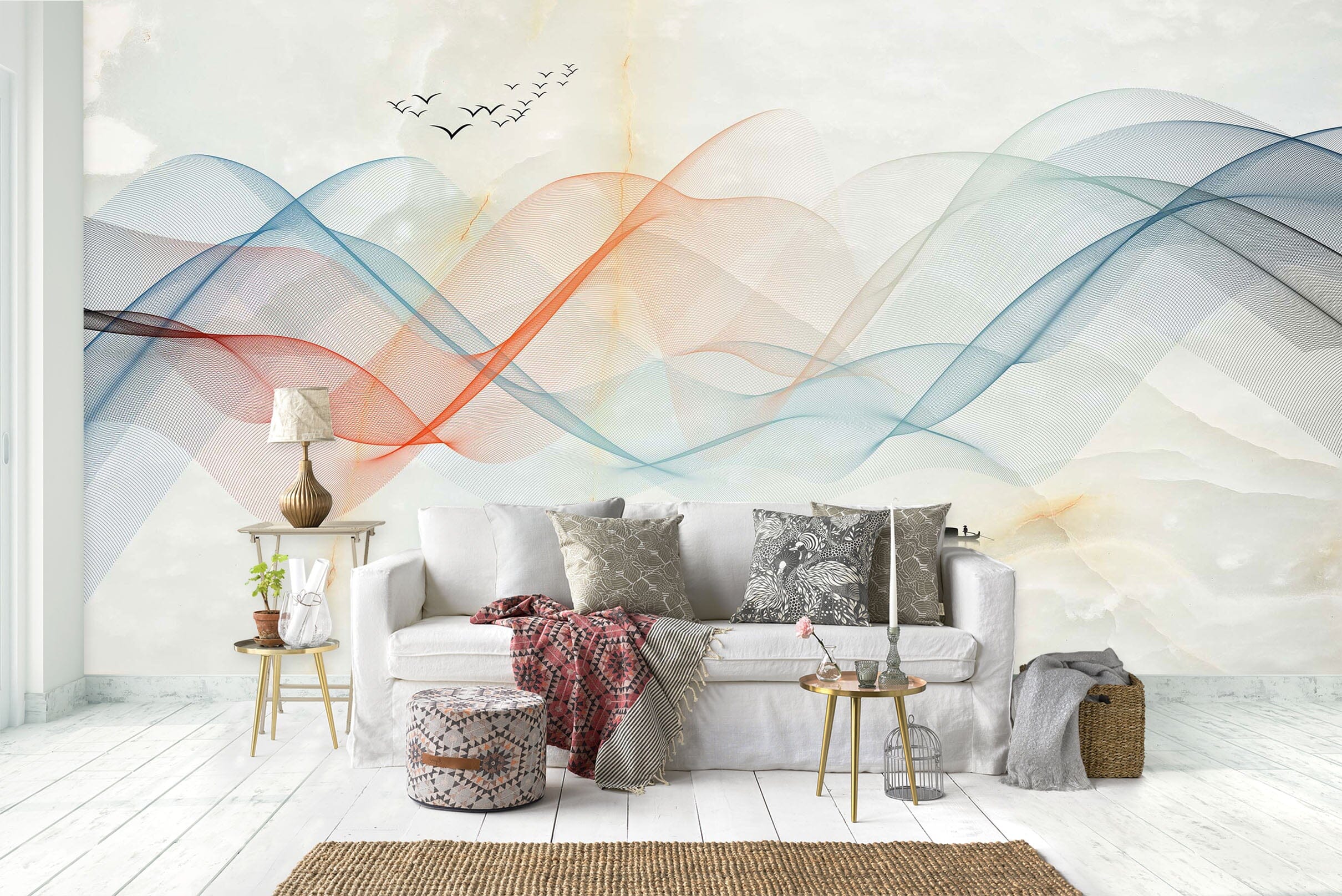 3D Color Wave 1458 Wall Murals Wallpaper AJ Wallpaper 2