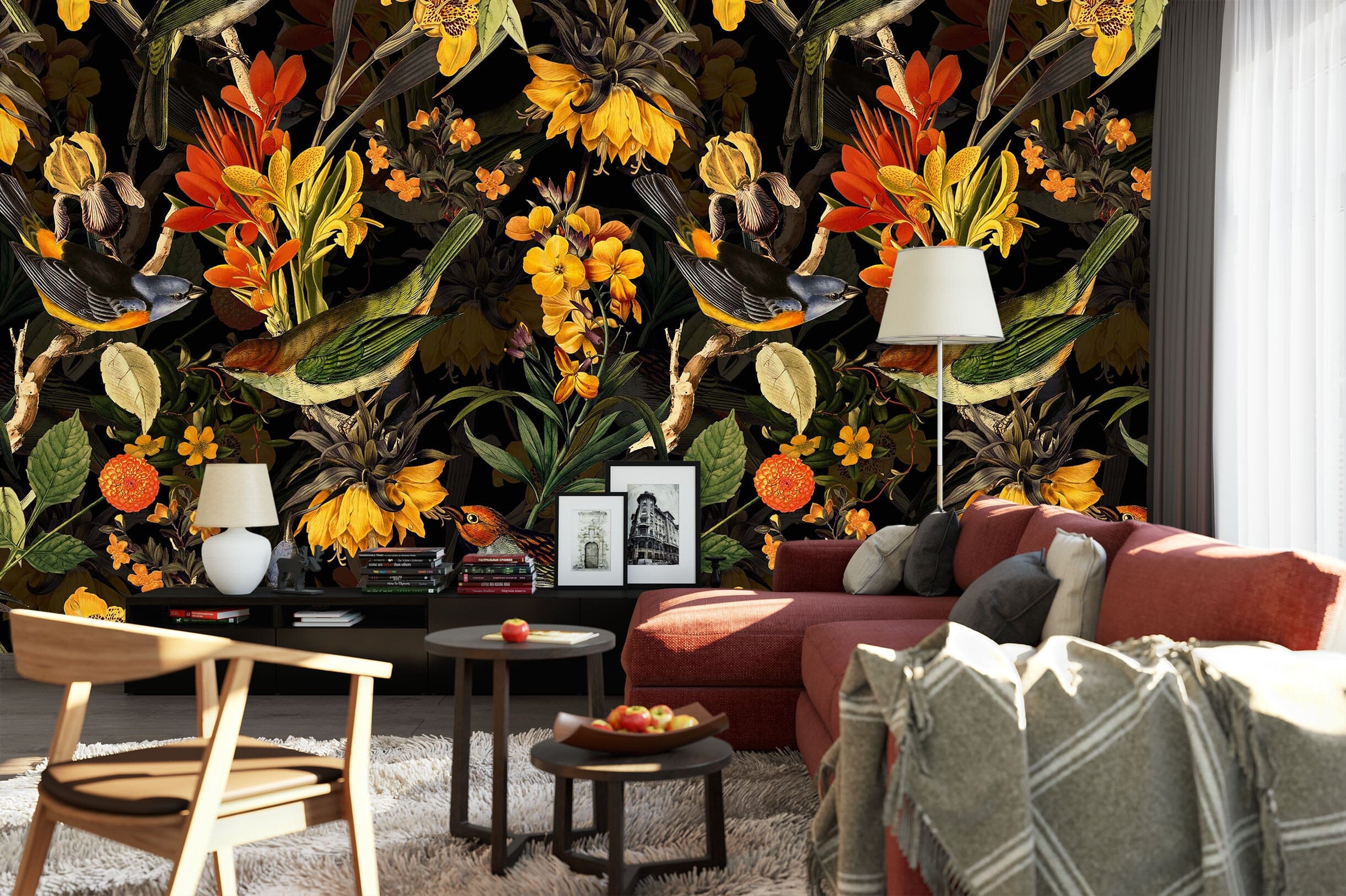 3D Golden Flowers 114 Uta Naumann Wall Mural Wall Murals Wallpaper AJ Wallpaper 2