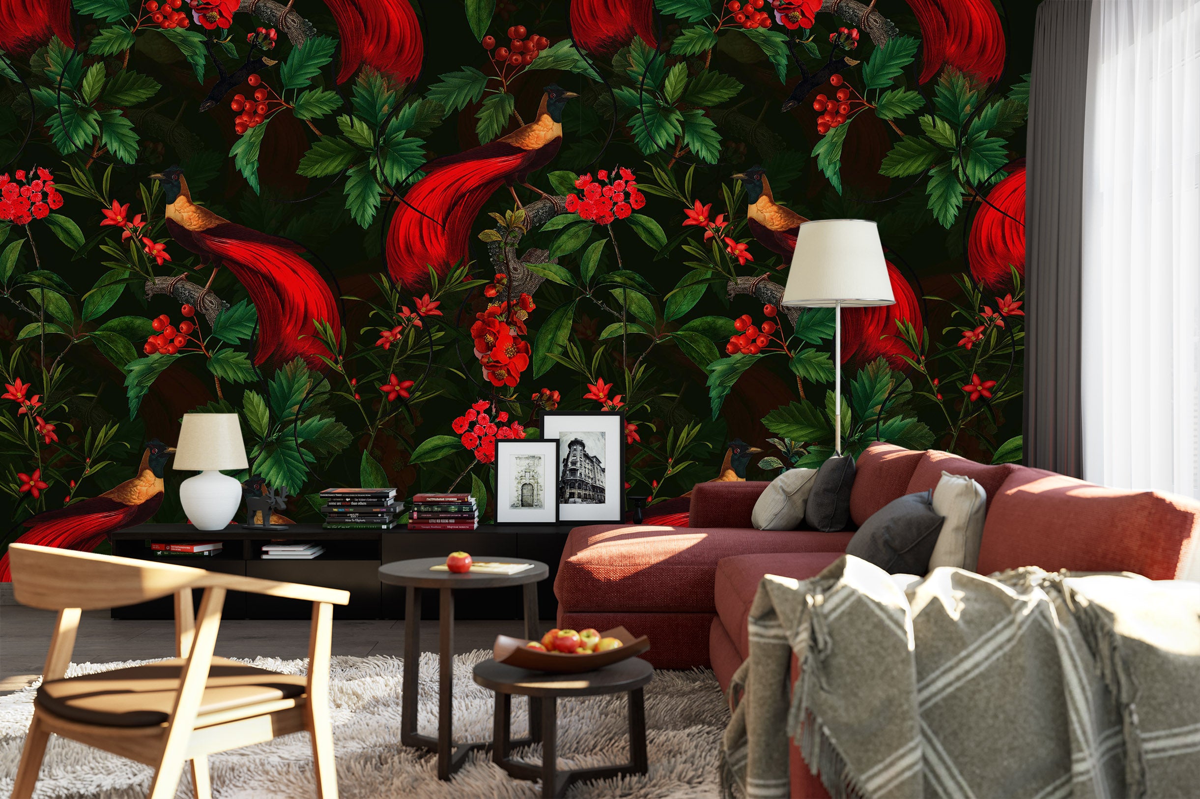 3D Wood Safflower 169 Uta Naumann Wall Mural Wall Murals