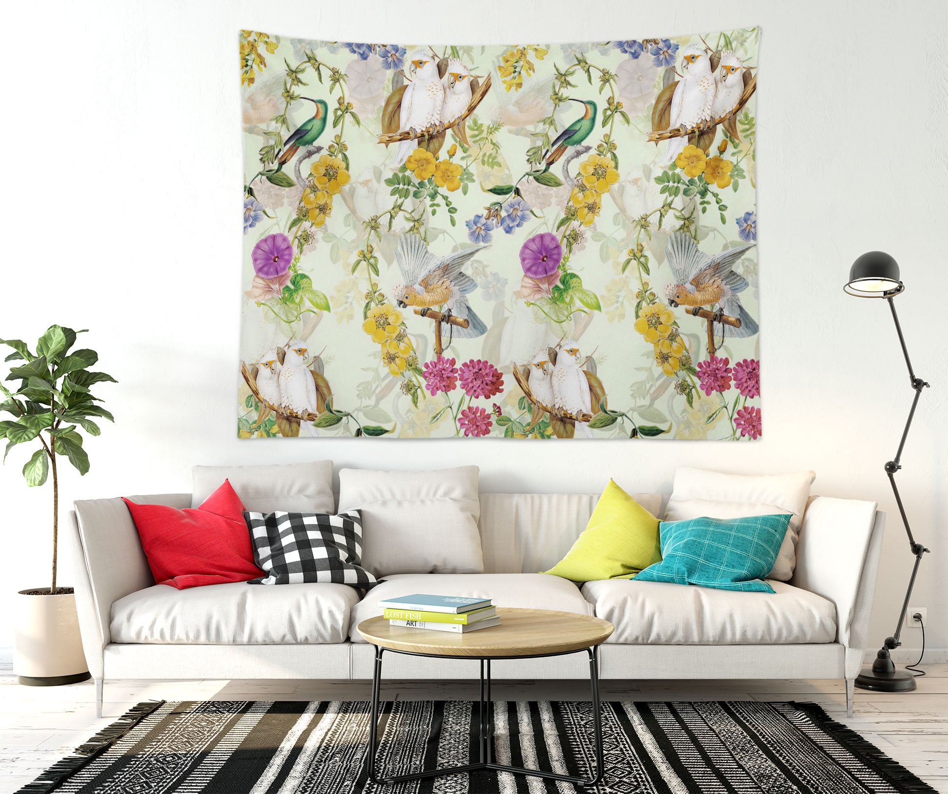 3D Yellow Flower 909 Uta Naumann Tapestry Hanging Cloth Hang