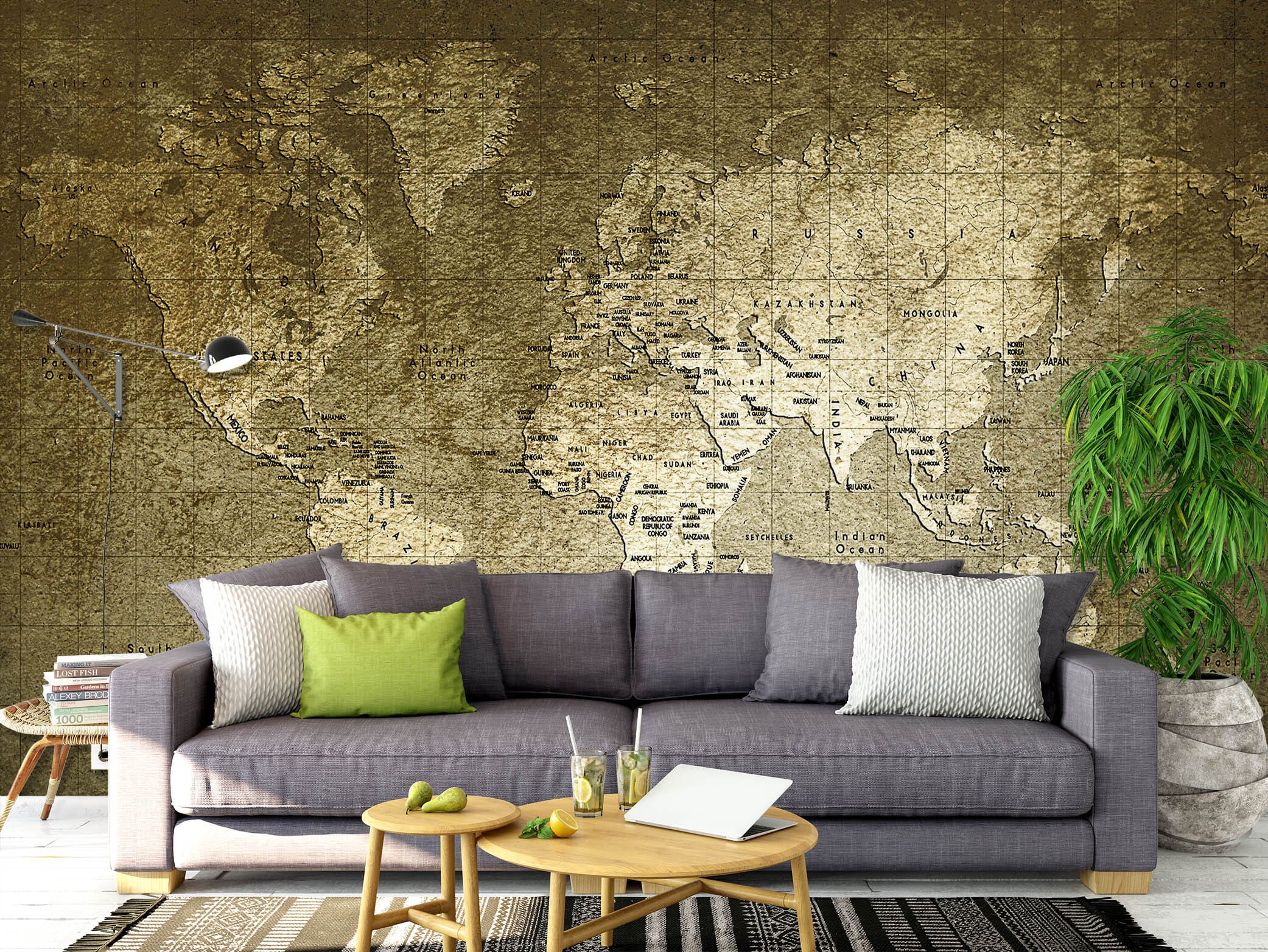 3D Fine Drawing 2028 World Map Wall Murals Wallpaper AJ Wallpaper 2