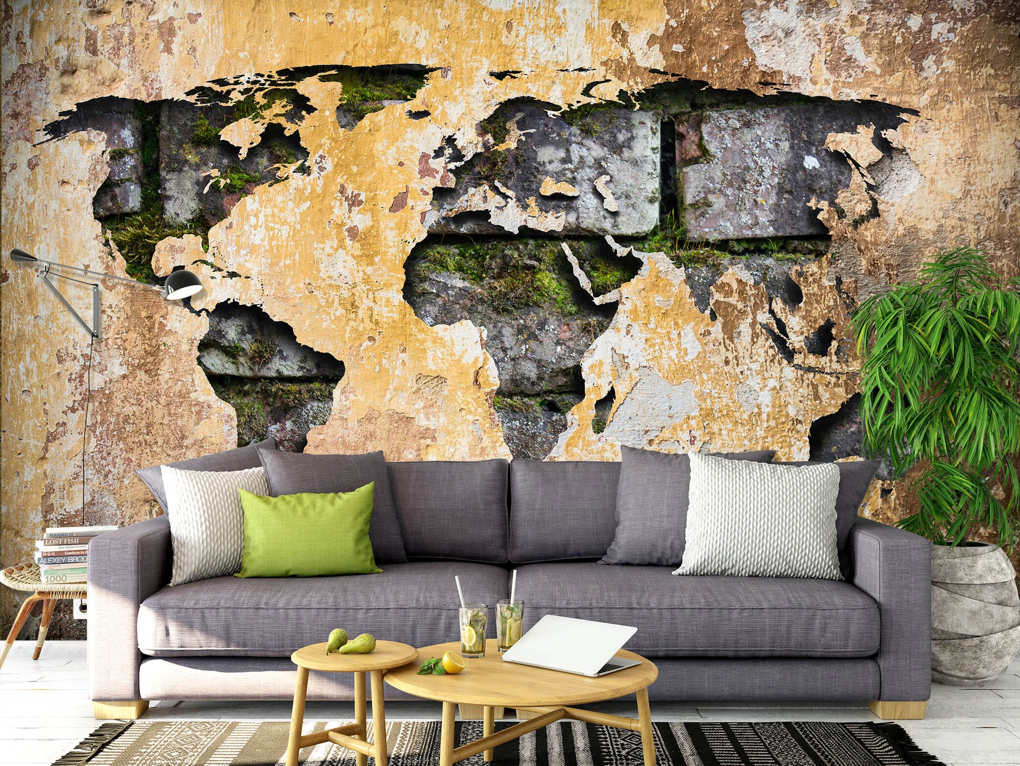 3D Black Pattern 2106 World Map Wall Murals Wallpaper AJ Wallpaper 2