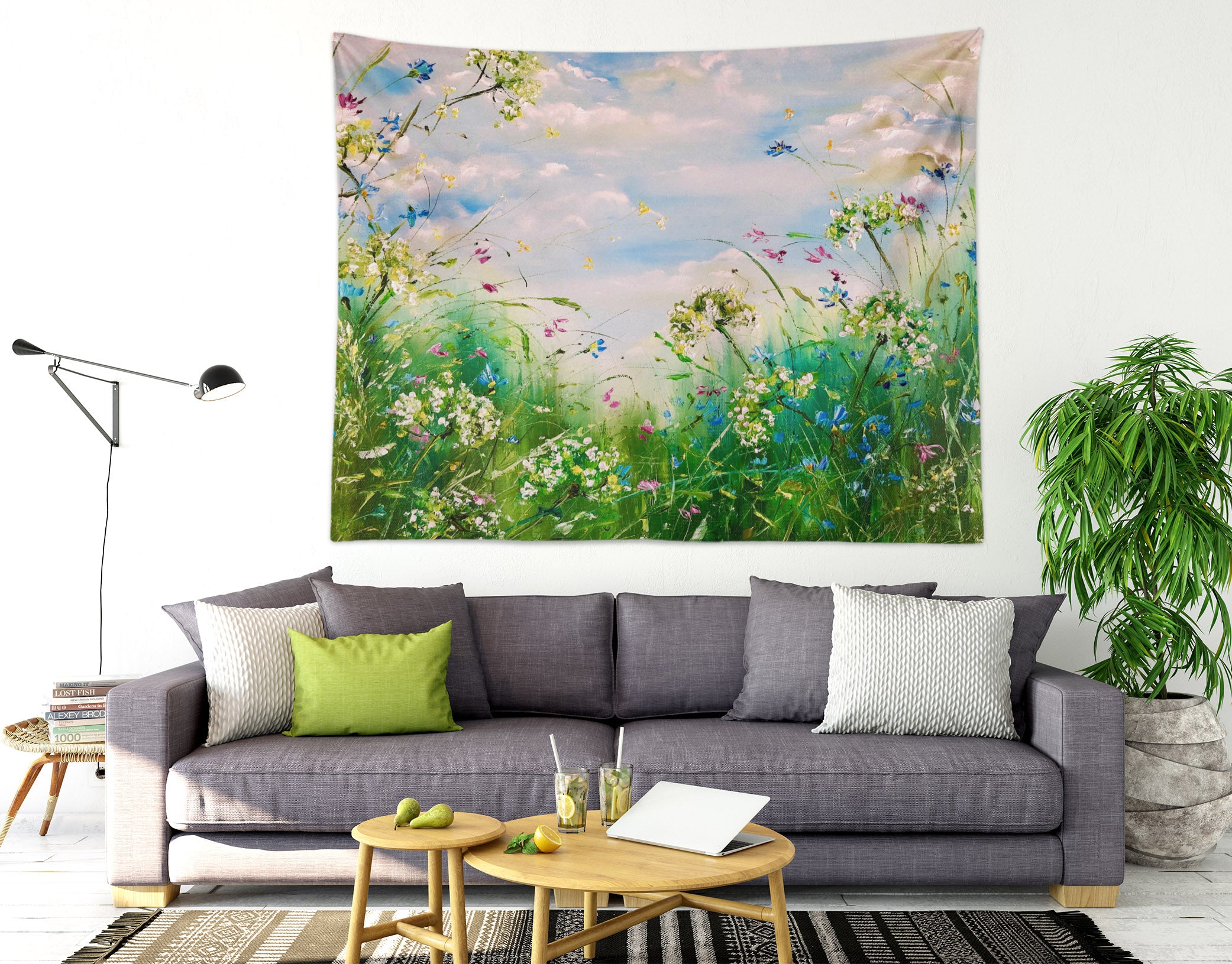 3D Green Plants 3646 Skromova Marina Tapestry Hanging Cloth Hang