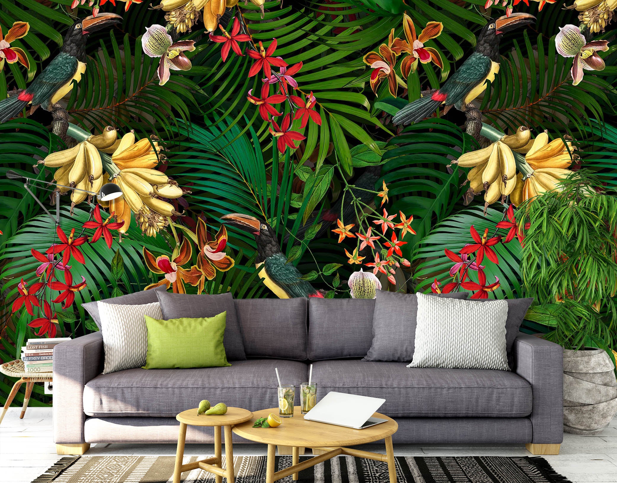 3D Woods Flowers 150 Uta Naumann Wall Mural Wall Murals