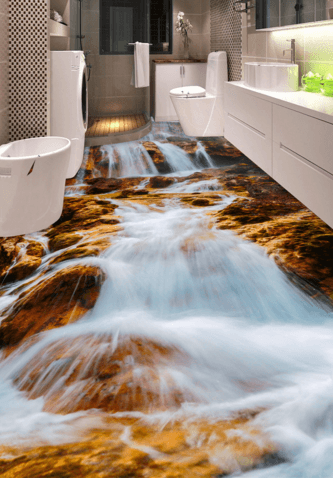3D Gorgeous Waterfalls Floor Mural Wallpaper AJ Wallpaper 2