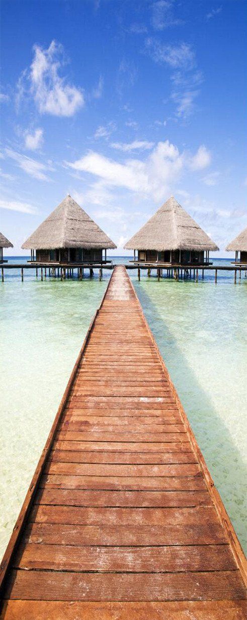 3D house in the sea door mural Wallpaper AJ Wallpaper