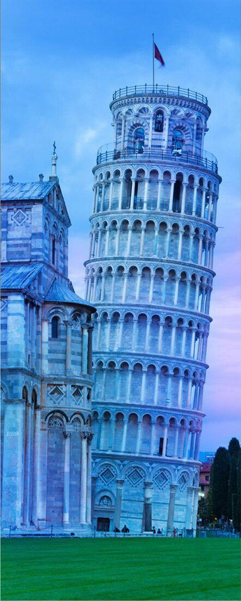 3D high-rise building door mural Wallpaper AJ Wallpaper