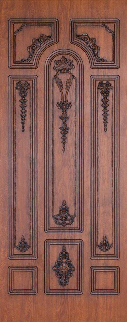 3D painted red carved door mural Wallpaper AJ Wallpaper