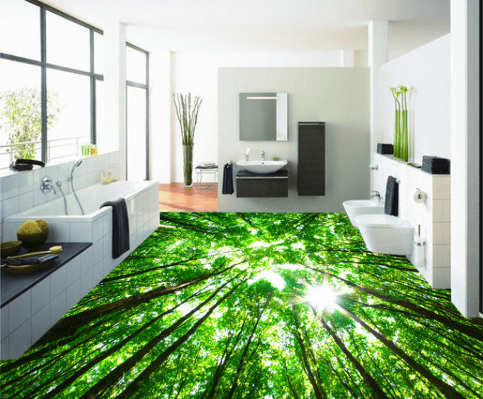 3D Forest 256 Floor Mural Wallpaper AJ Wallpaper 2