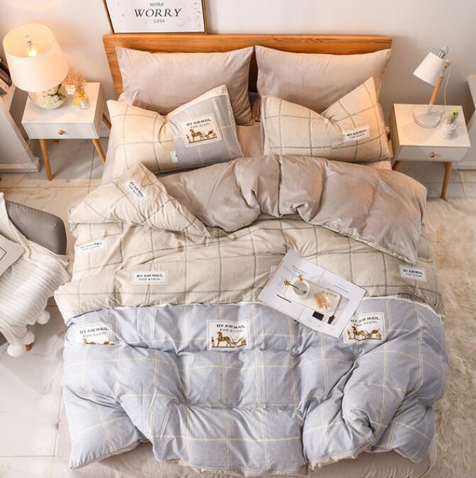 3D Light Gray Grid 3172 Bed Pillowcases Quilt