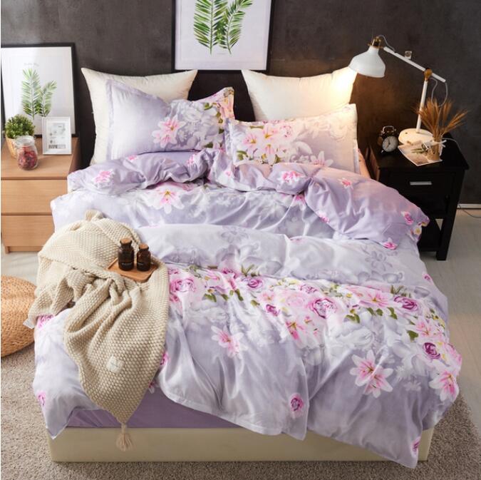 3D Light Purple Flower Bush 2156 Bed Pillowcases Quilt