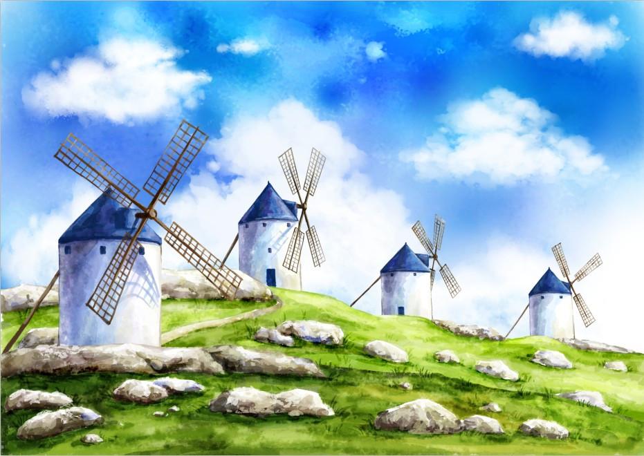 Windmills Wallpaper AJ Wallpaper