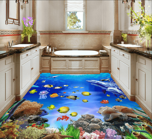 3D Beautiful Sea World Floor Mural Wallpaper AJ Wallpaper 2