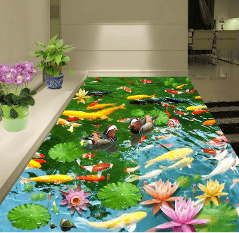 3D Duckling 368 Floor Mural Wallpaper AJ Wallpaper 2