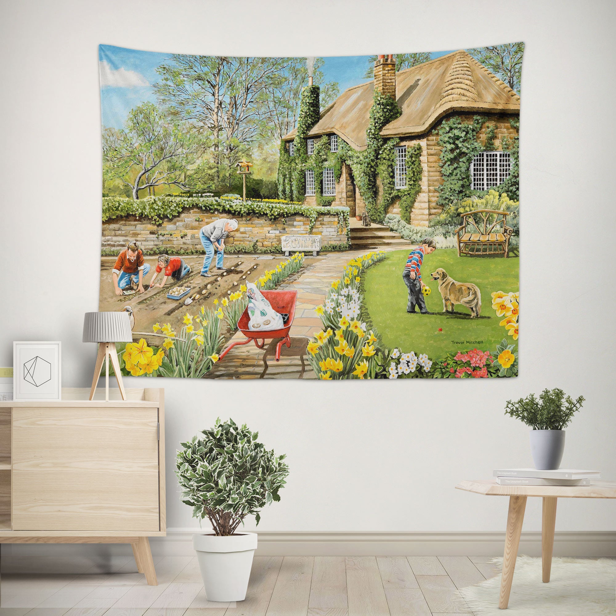 3D Garden House 11281 Trevor Mitchell Tapestry Hanging Cloth Hang