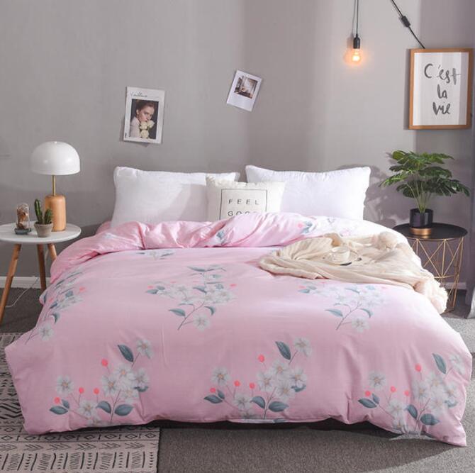 3D Pink Bottom Flower 4178 Bed Pillowcases Quilt