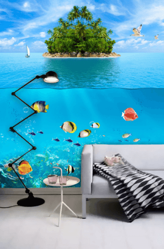 3D Island 118 Floor Mural Wallpaper AJ Wallpaper 2