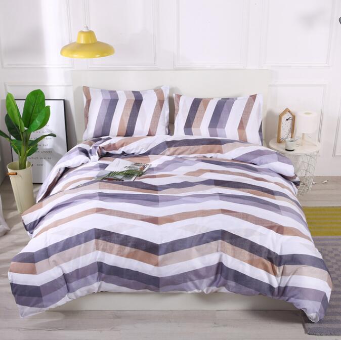3D White Brown Strip 2093 Bed Pillowcases Quilt