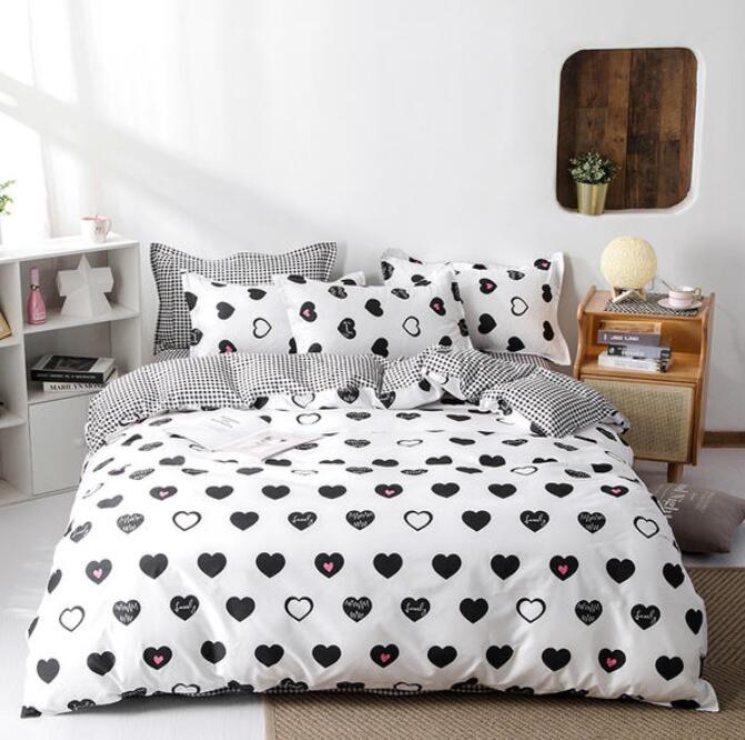 3D Black Love 3068 Bed Pillowcases Quilt