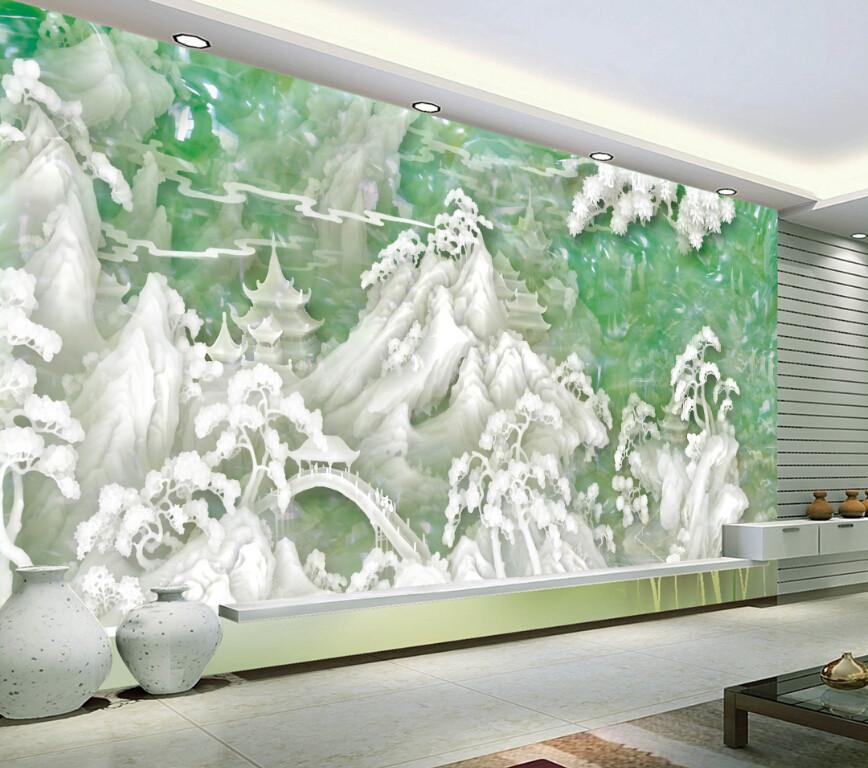 3D Jade Forest Wallpaper AJ Wallpaper 1
