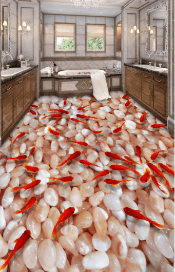 3D Cobblestone 393 Floor Mural Wallpaper AJ Wallpaper 2