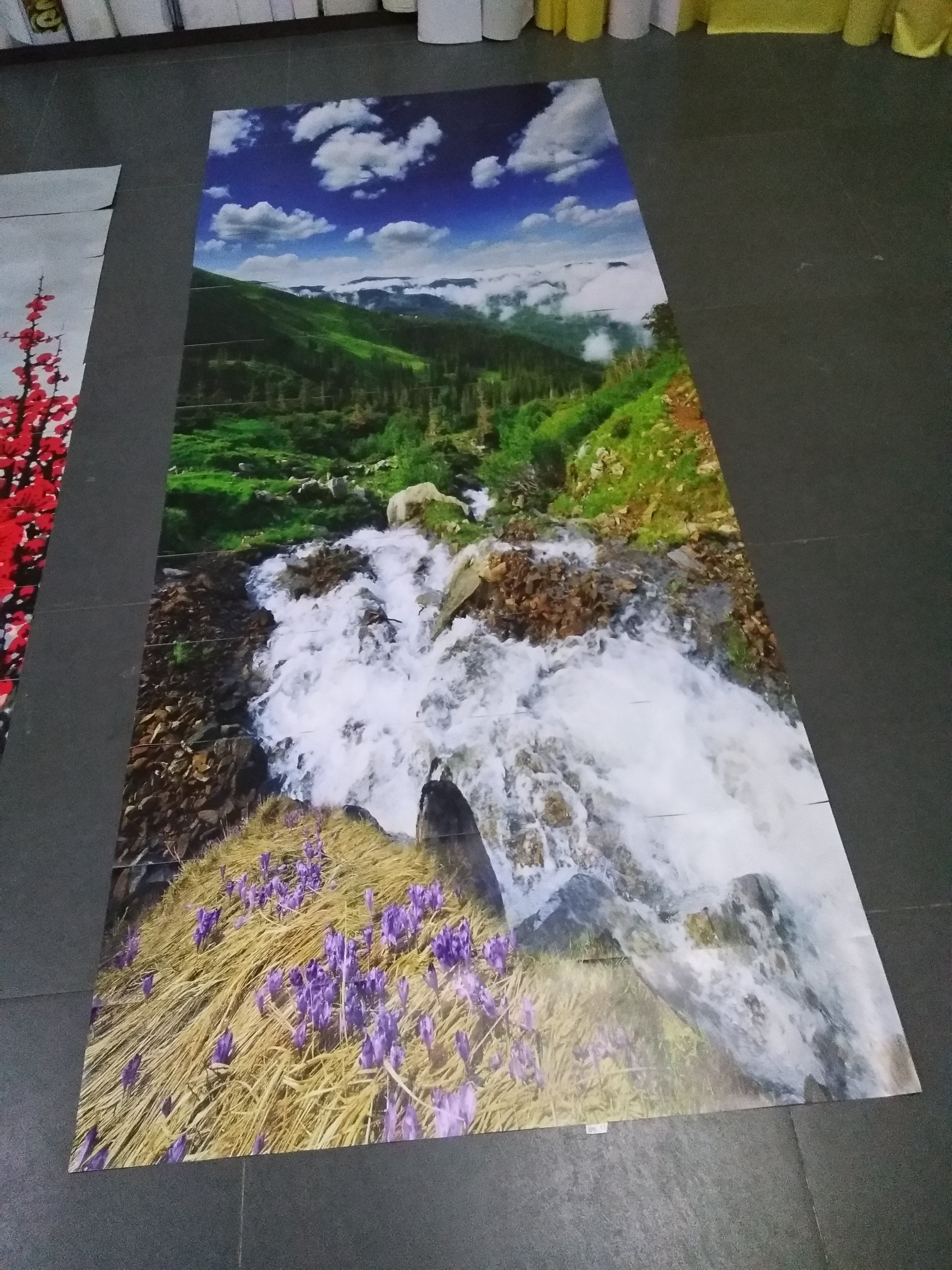 3D Mountain River Scenery 1191 Stair Risers Wallpaper AJ Wallpaper