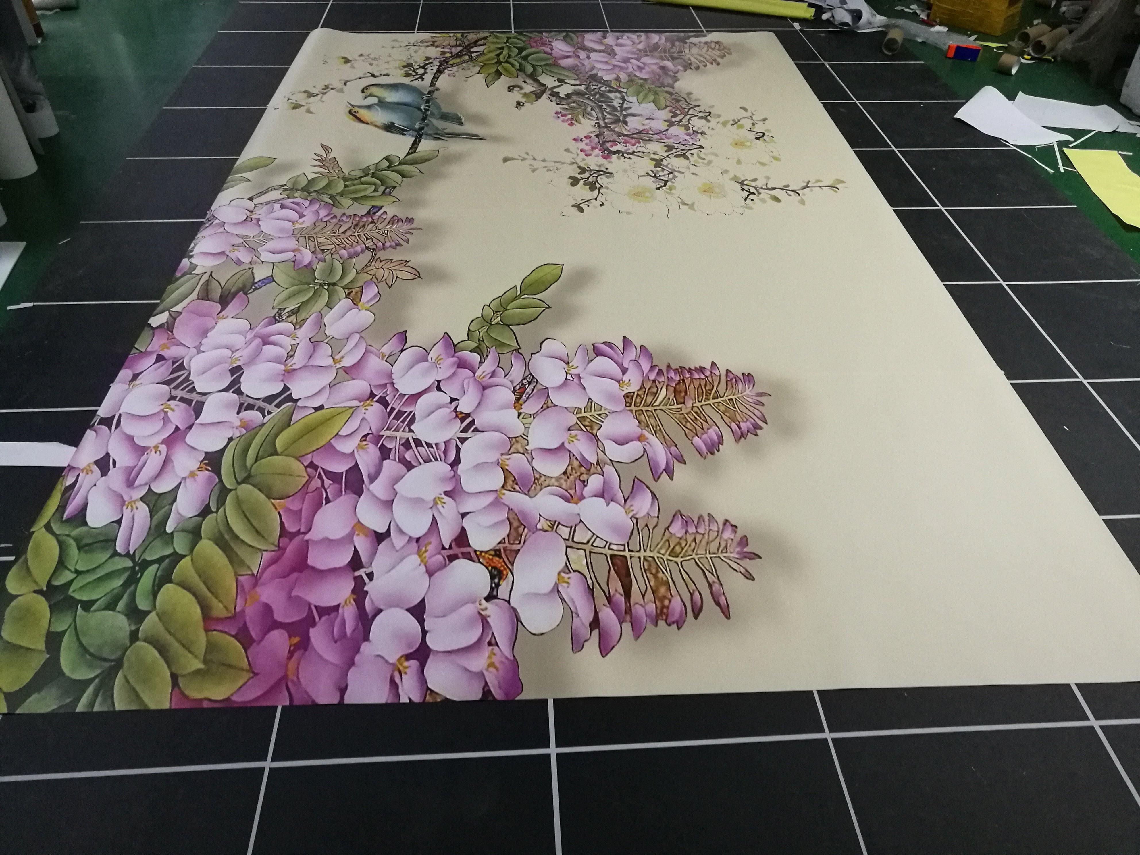 3D Pink Beautiful Flower And Birds 1 Wallpaper AJ Wallpaper 1